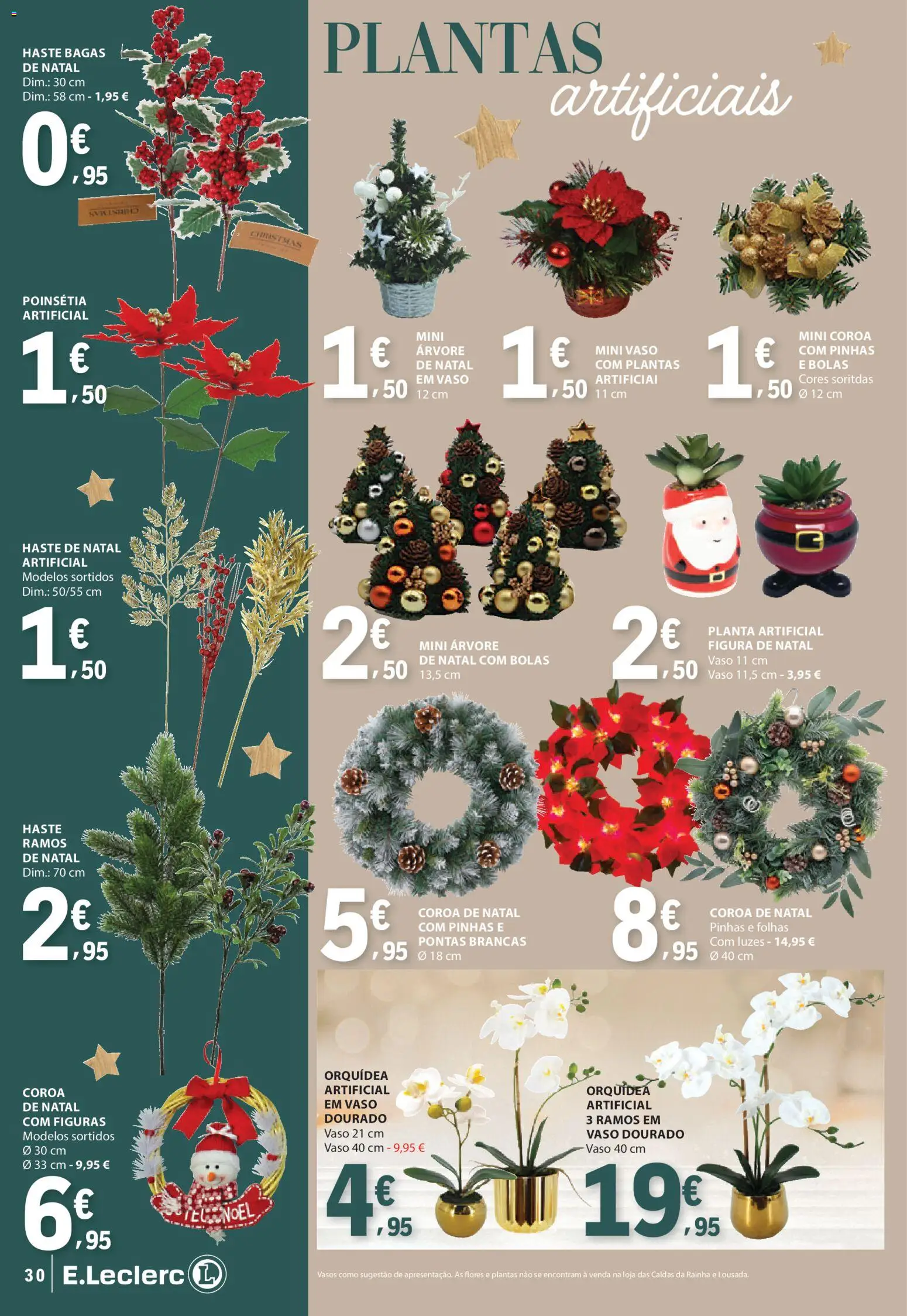 E.Leclerc - Folheto Natal │ válido de 04.11.2025 | Página: 30 | Produtos: Flores, Vaso