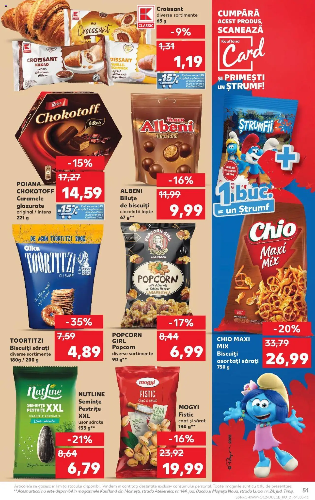 Noul catalog Kaufland – valabil de la 08.10.2025 | Pagină: 51 | Produse: Lapte, Biscuiți, Sare, Caramele
