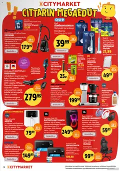 K-Citymarket tarjoukset – voimassa 11.09.2025 alkaen | Sivu: 10 | Tuotteet: Kahvinkeitin, Meikkipeili, Pelituoli, Kuulokkeet