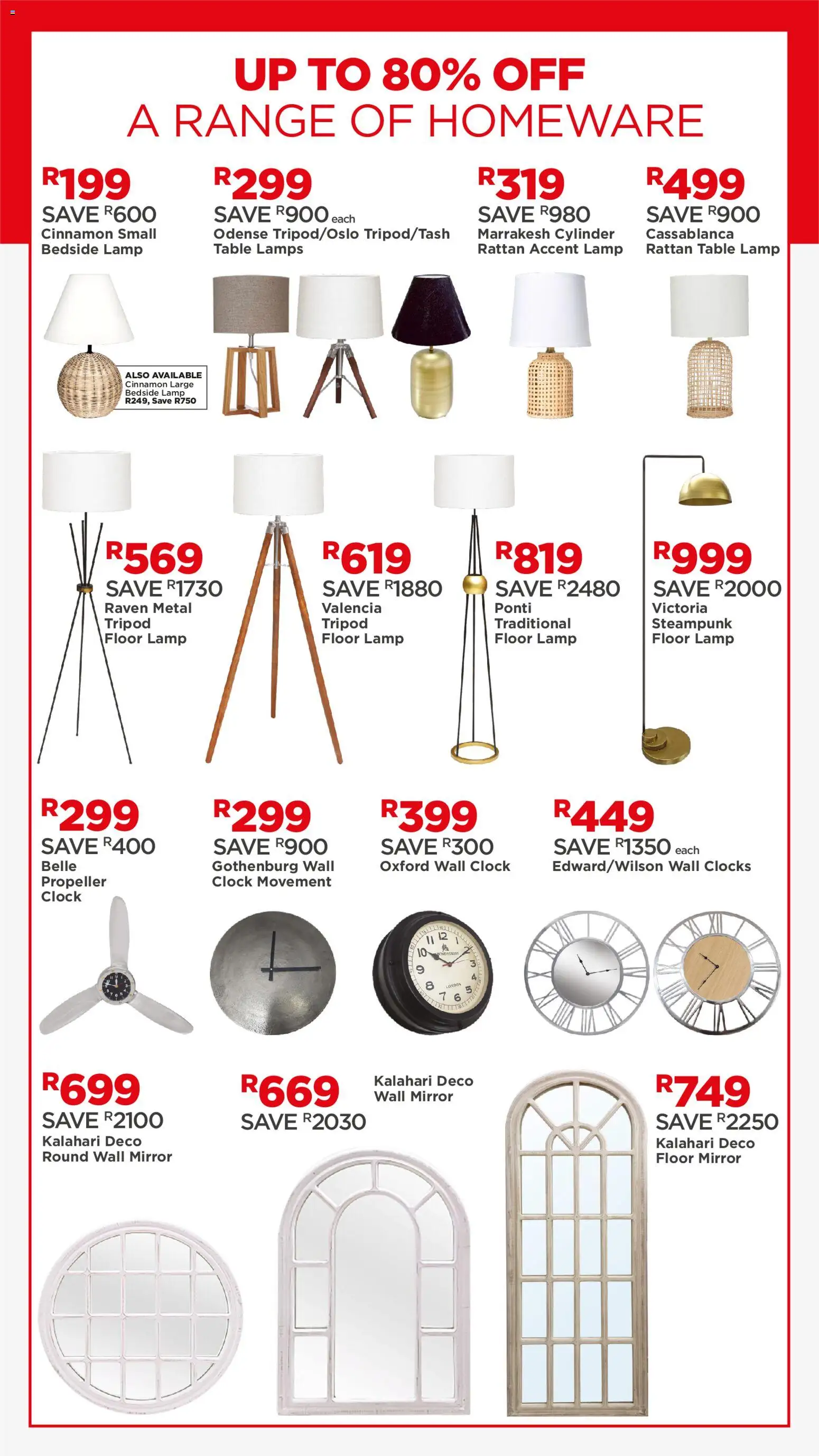 New House and Home catalogue – valid from 27.12.2025 | Page: 5 | Products: Table, Mirror, Lamp, Clock