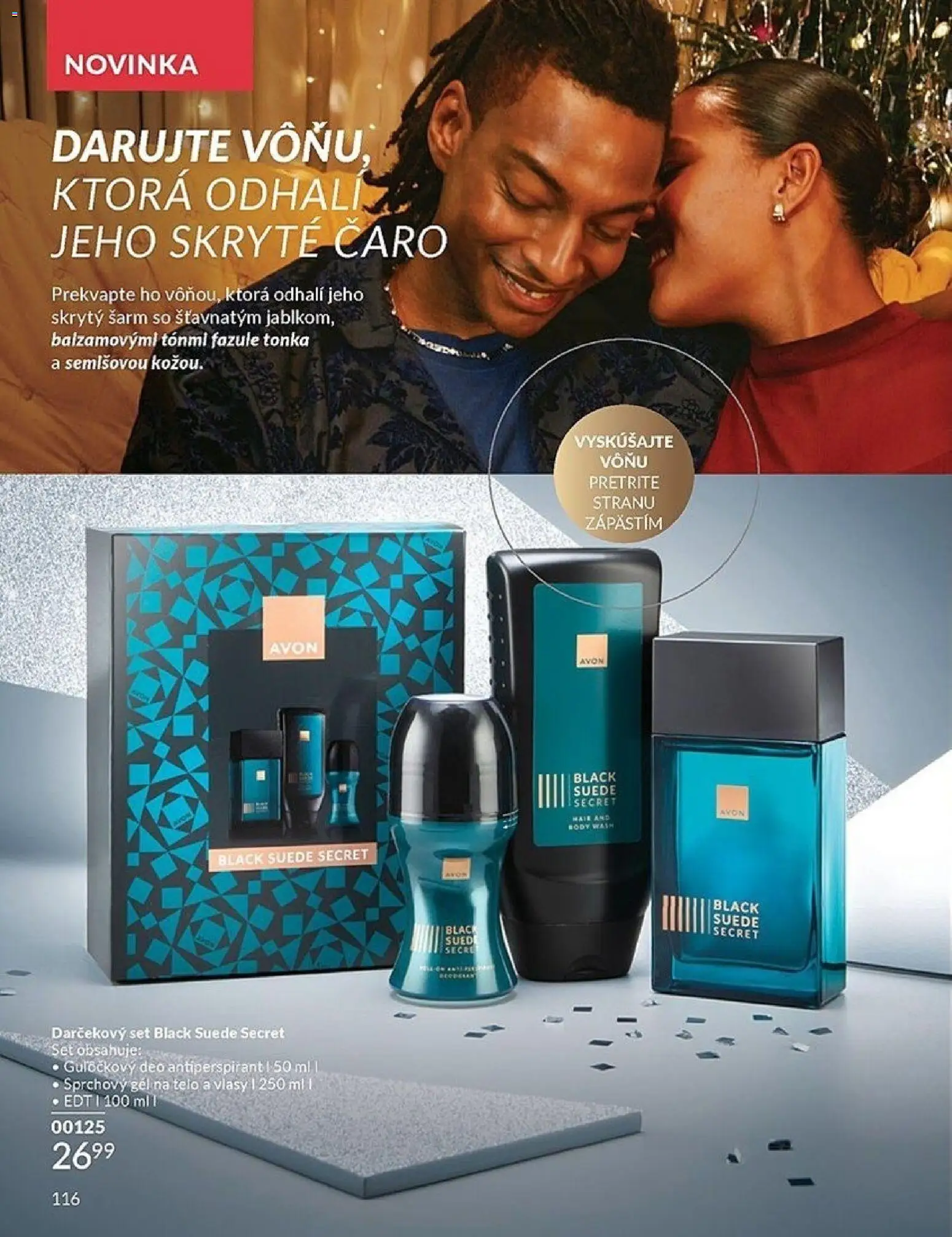 Nové Avon akcie – leták je platný od 01.11.2025 | Strana: 116 | Produkty: Sprchový gél, Caro, Antiperspirant