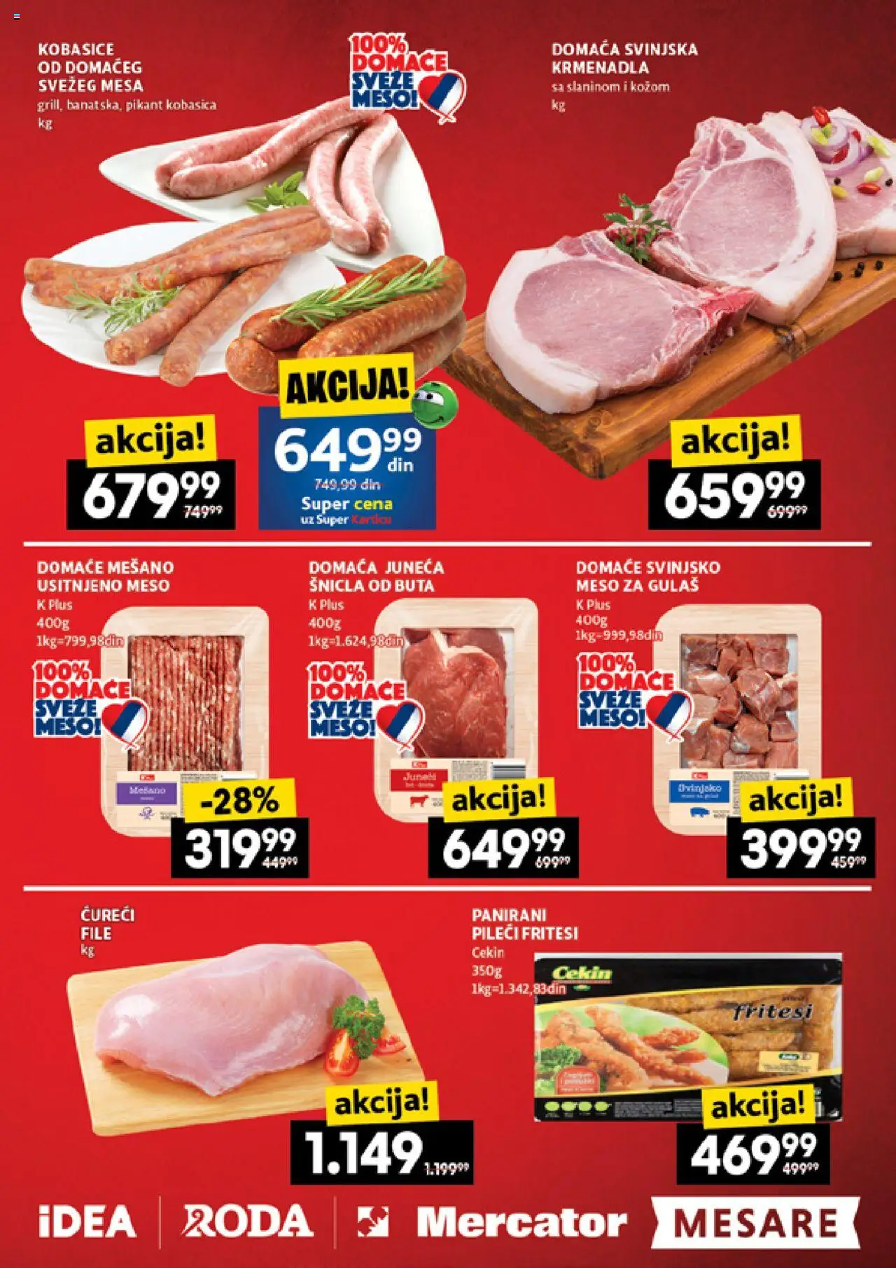 Idea katalog - važi od 21.08.2025 | Strana: 11 | Proizvode: Krmenadla, Kobasica, Meso za gulaš