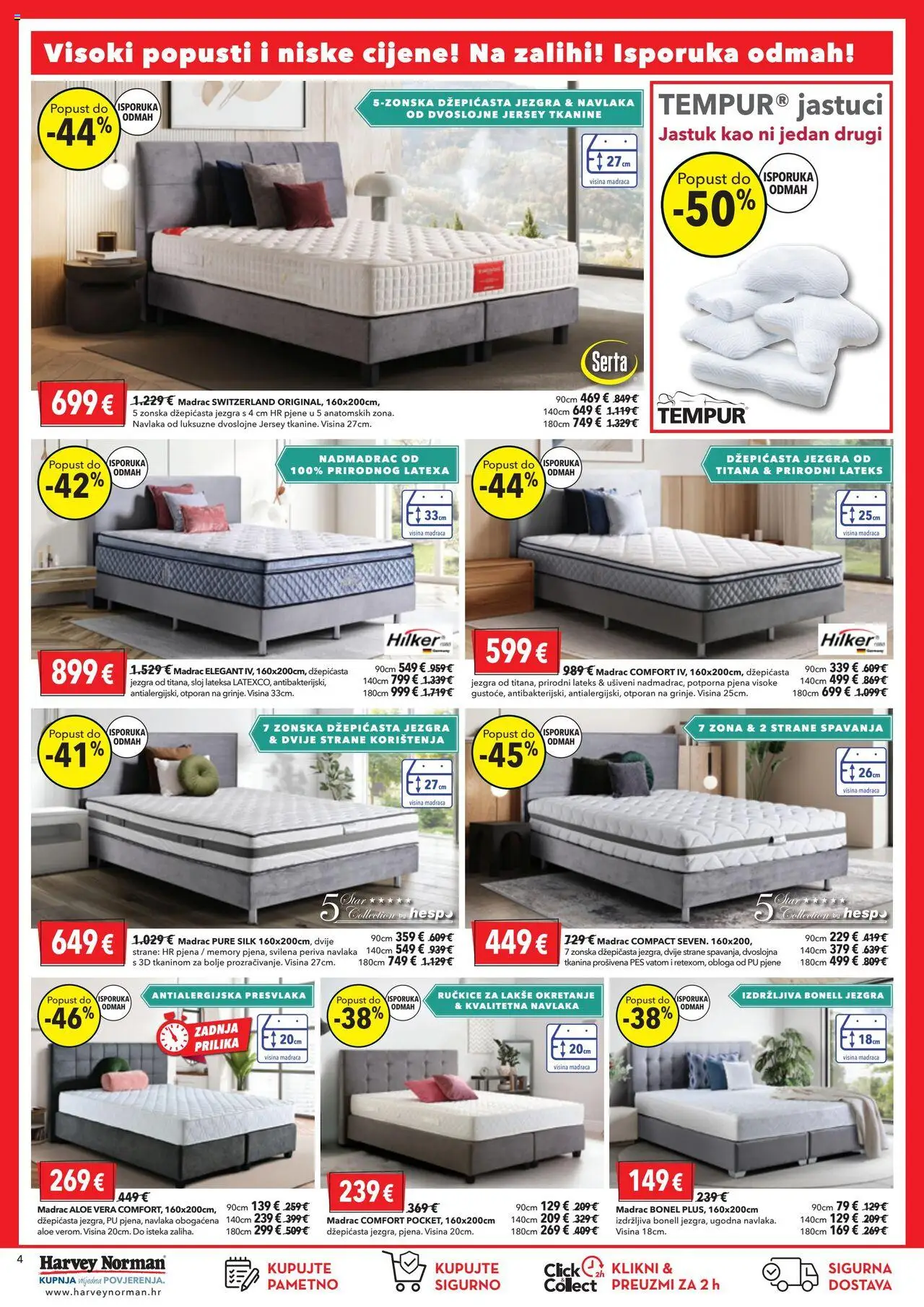 Harvey Norman katalog | vrijedi od 03.06.2025 | Stranica: 4 | Proizvodi: Madrac, Jastuk, Nadmadrac
