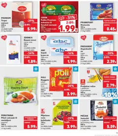 ABC Svježi krem sir, Svježi krem sir 70% m.m. 200 g - Pregled kataloga iz trgovine Kaufland, vrijedi od 22.10.2025 | Stranica: 15 | Proizvodi: Krem sir, Sir, Kobasica, Perutnina Ptuj