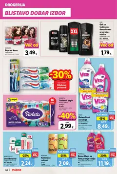 Katalog Plodine - Pregled kataloga iz trgovine Plodine, vrijedi od 18.03.2026 | Stranica: 46 | Proizvodi: Dezodorans, Toaletni papir, Violeta, Garnier