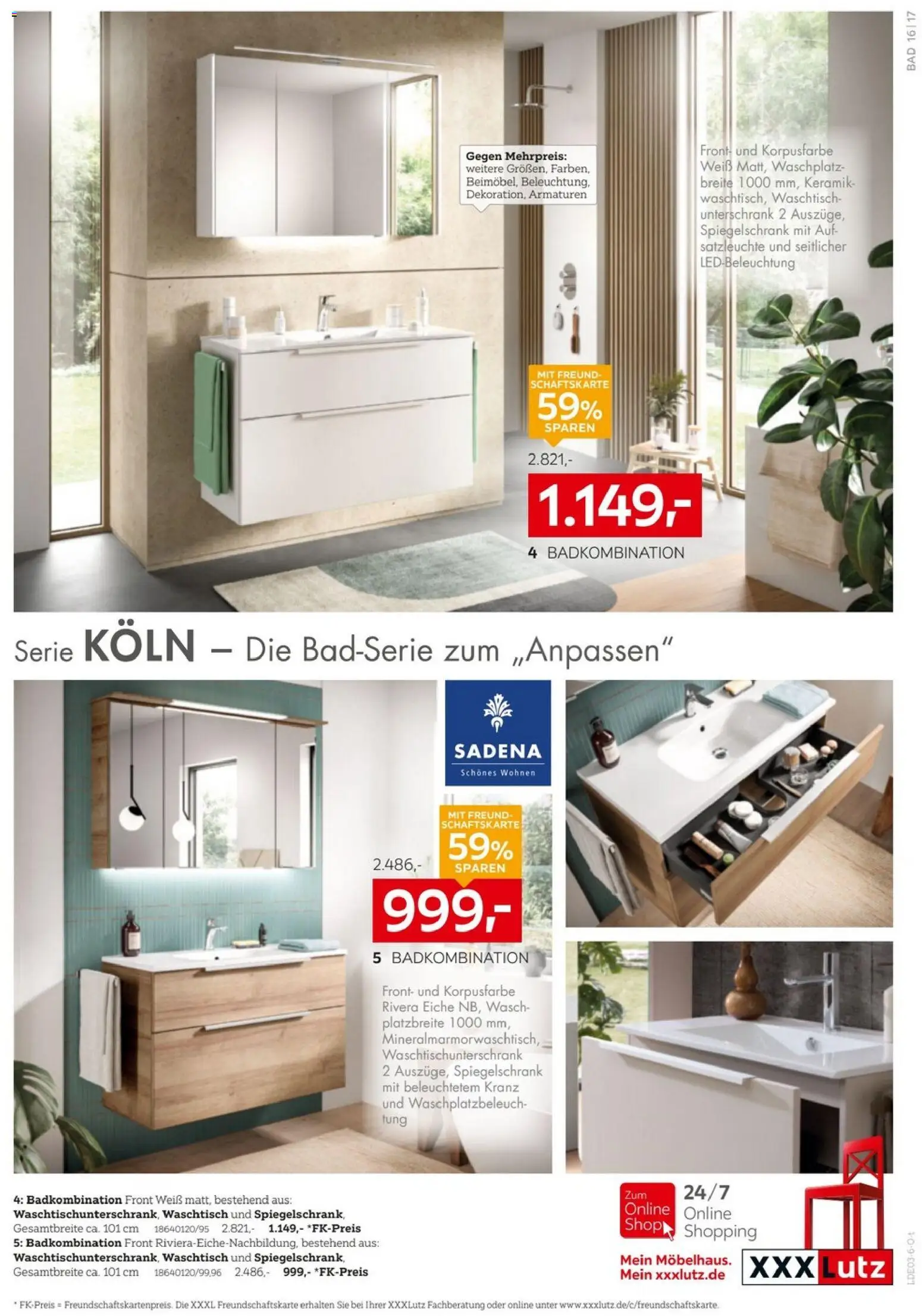 XXXL Lutz Badzimmertesterinnen und -tester gesucht – gültig ab 08.03.2026 | Seite: 17 | Produkte: Bad, Waschtisch, Spiegelschrank, Unterschrank