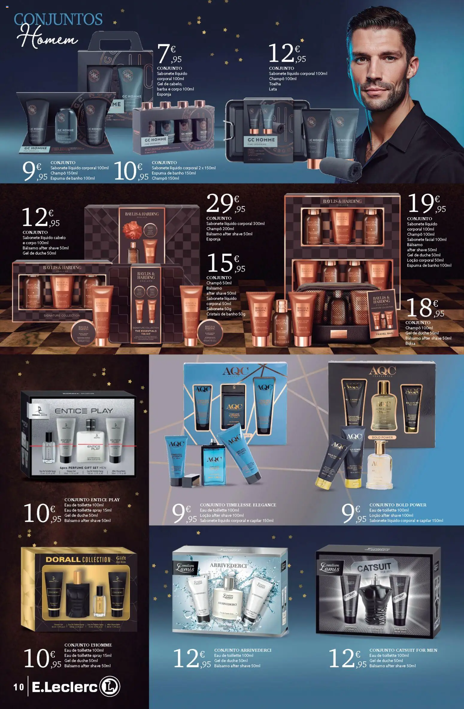 E.Leclerc - Folheto Conjuntos de Natal │ válido de 04.11.2025 | Página: 10 | Produtos: Bolsa, Esponja, Sabonete, Banho