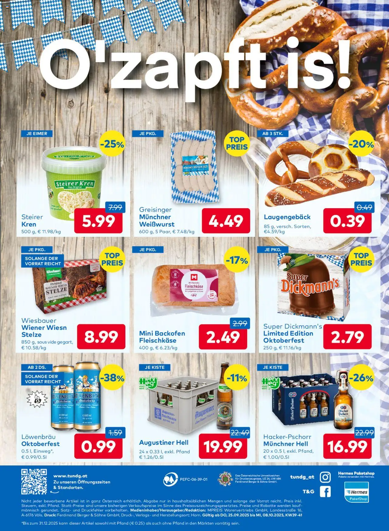 T&G Flugblatt gültig ab 25.09.2025 | Seite: 8 | Produkte: Bier