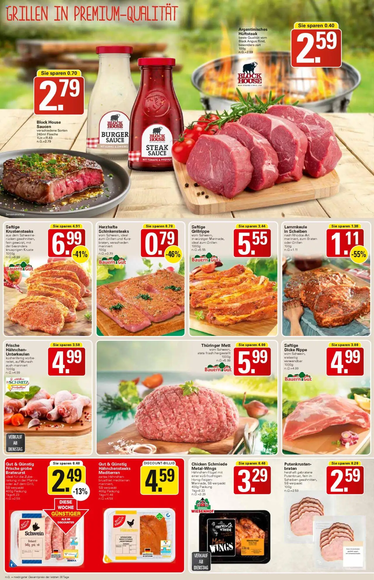 WEZ Prospekt - gültig ab dem 28.07.2025 | Seite: 6 | Produkte: Lammkeule, Hahnchen, Burger, Pfeffer