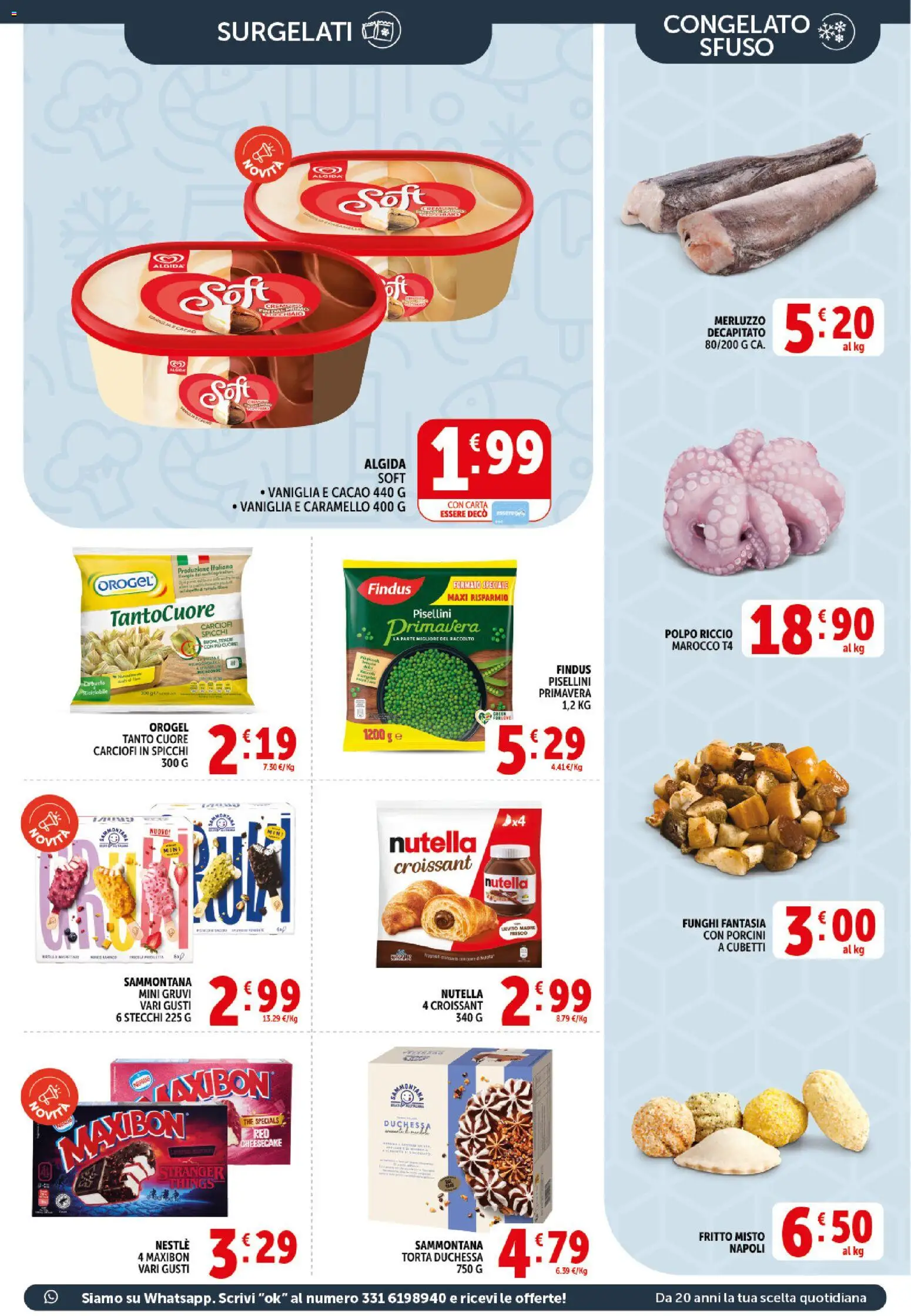 Volantino Decò del 21.04.2026 | Pagina: 9 | Prodotti: Merluzzo, Funghi, Croissant, Cacao