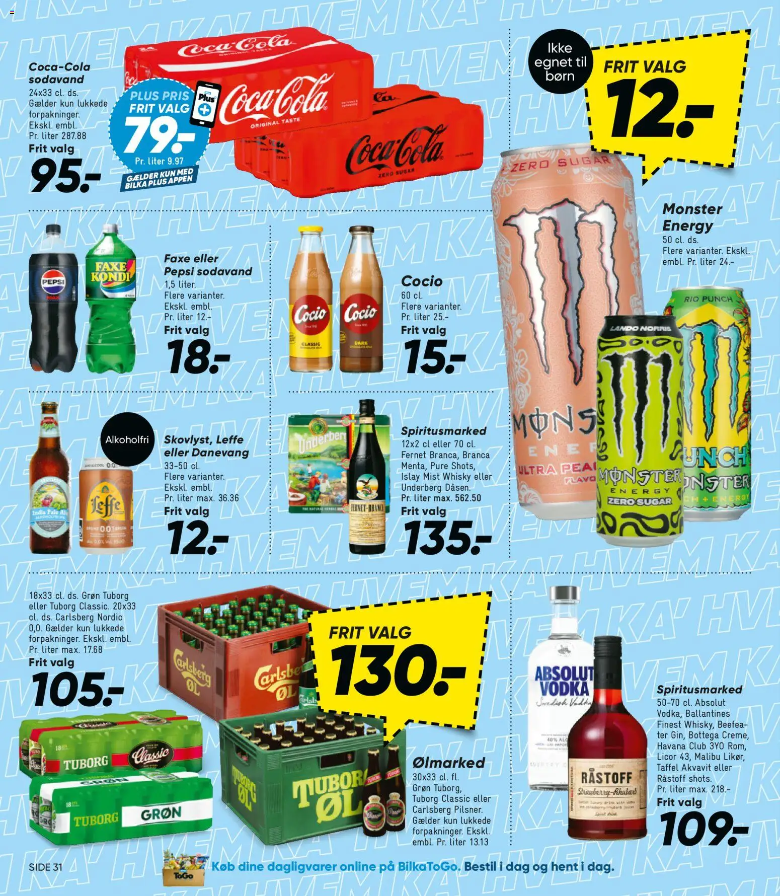 Bilka tilbudsavis – gyldig fra 01.01.2026 | Side: 35 | Produkter: Vodka, Whisky, Sodavand, Pepsi