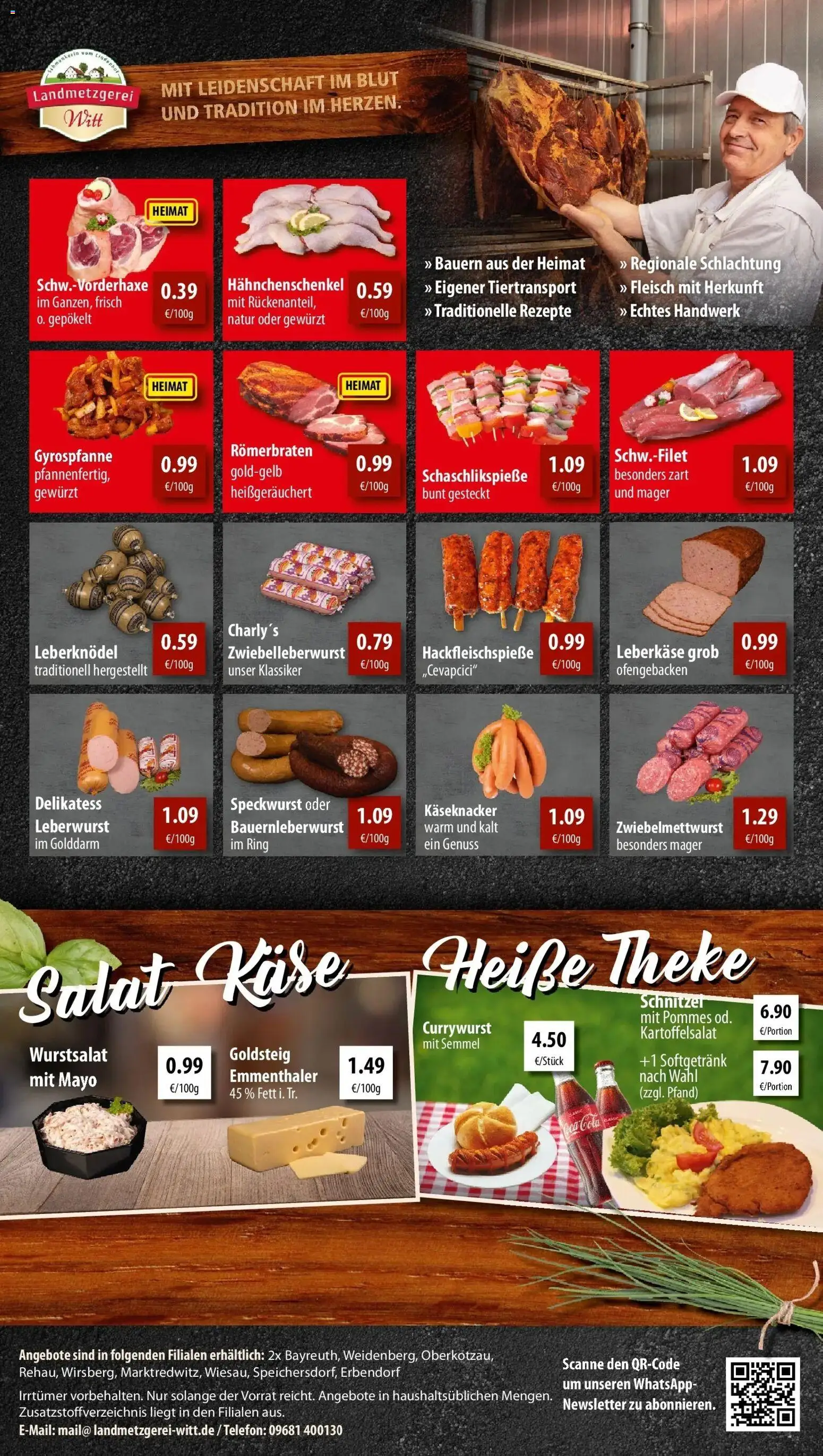 Rewe Prospekt Wiesau	 – gültig ab 01.03.2026 | Seite: 9 | Produkte: Hahnchenschenkel, Schnitzel, Telefon, Leberkase