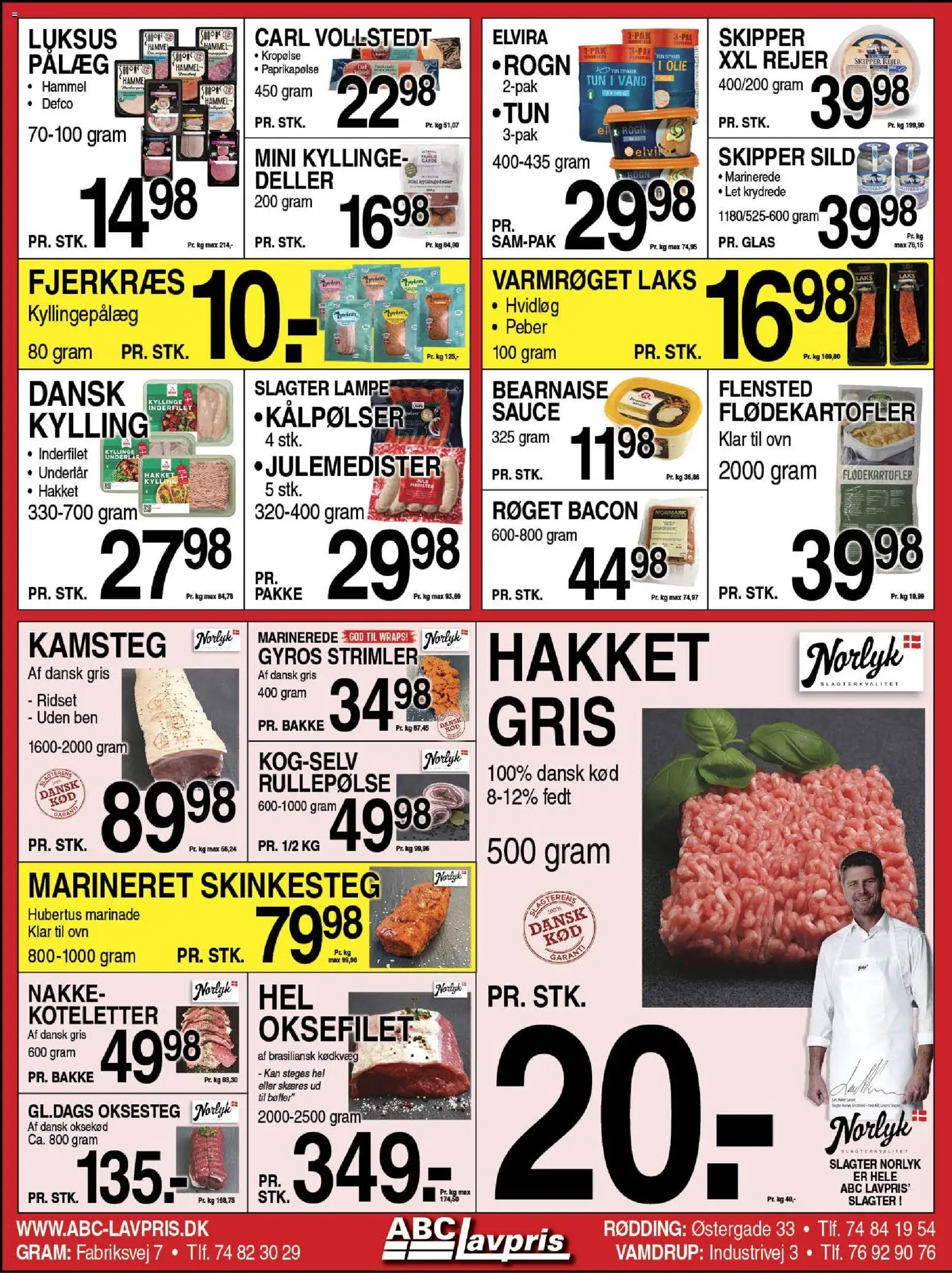 Abc Lavpris tilbudsavis – gyldig fra 19.11.2025 | Side: 3 | Produkter: Bøffer, Oksekød, Pålæg, Ovn