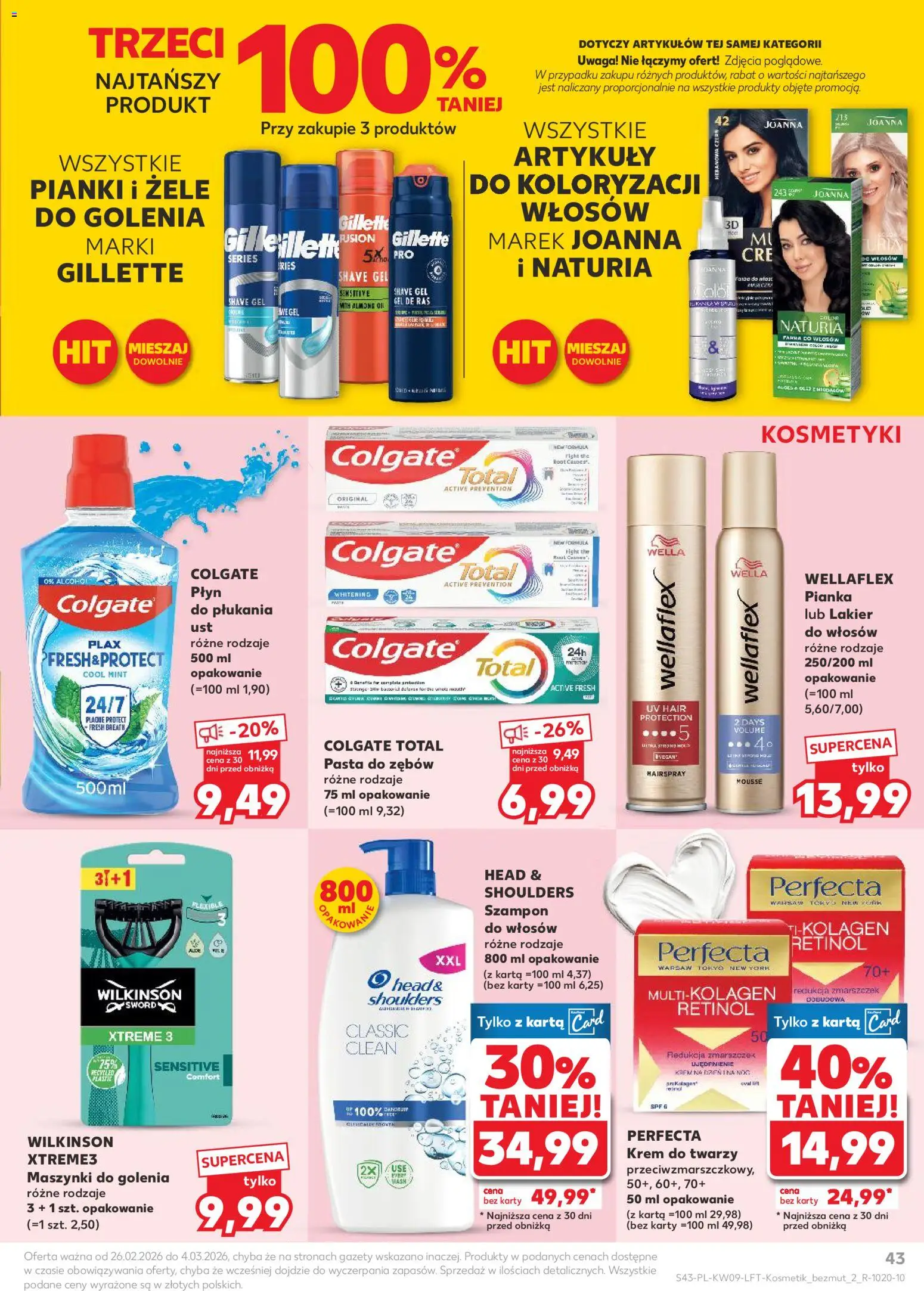 Kaufland gazetka od 26.02.2026 | Strona: 43 | Produkty: Kosmetyki, Szampon, Krem, Krem do twarzy