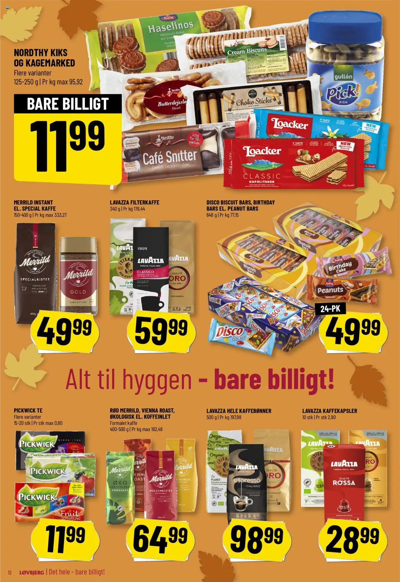 Løvbjerg tilbudsavis – gyldig fra 17.10.2025 | Side: 12 | Produkter: Kaffe, Te, Peanuts, Caps