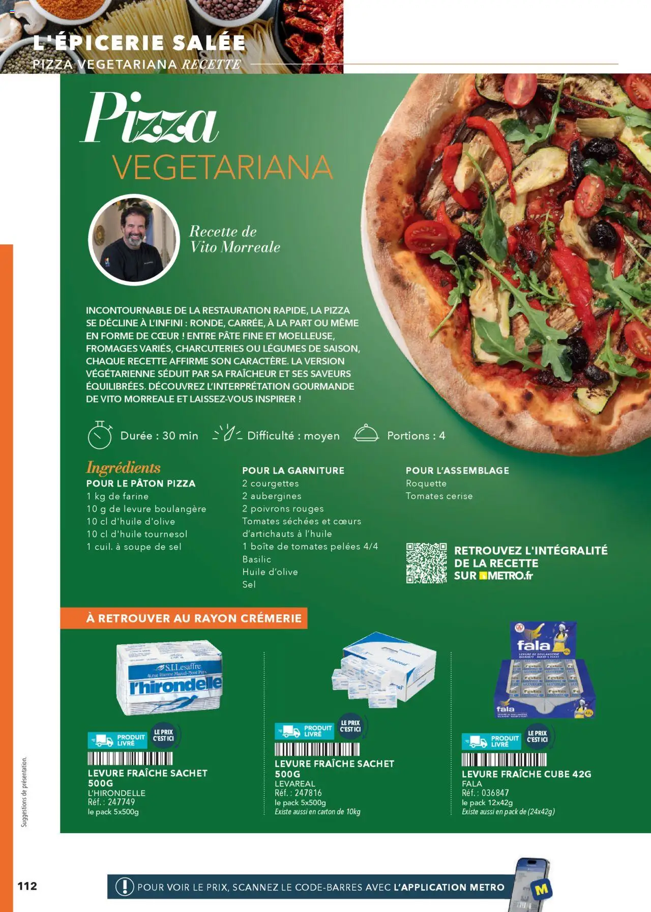  | Page: 112 | Produits: Farine, Sel, Huile, Pizza