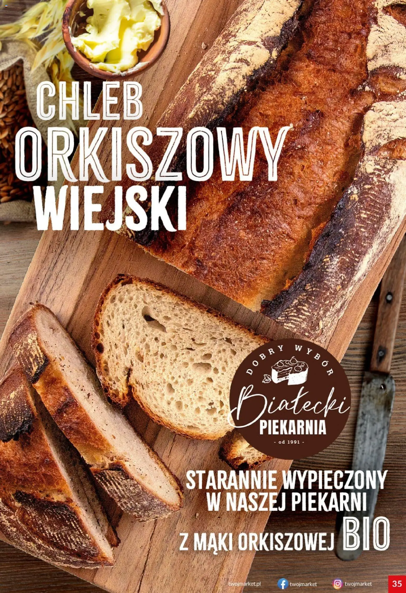 Twój Market Gazetka od 18.02.2026 | Strona: 35 | Produkty: Piekarnia, Chleb