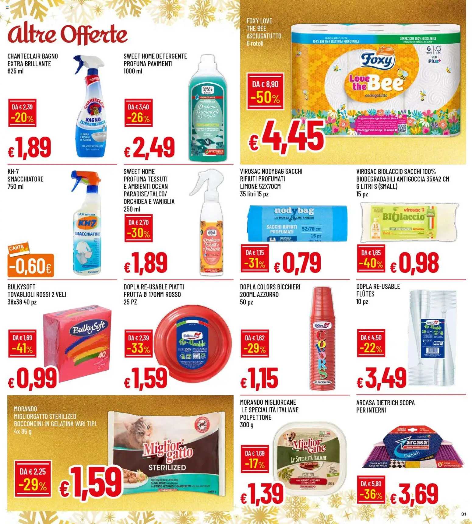 Volantino Famila del 15.12.2025 | Pagina: 31 | Prodotti: Salmone, Frutta, Borsa, Orchidea