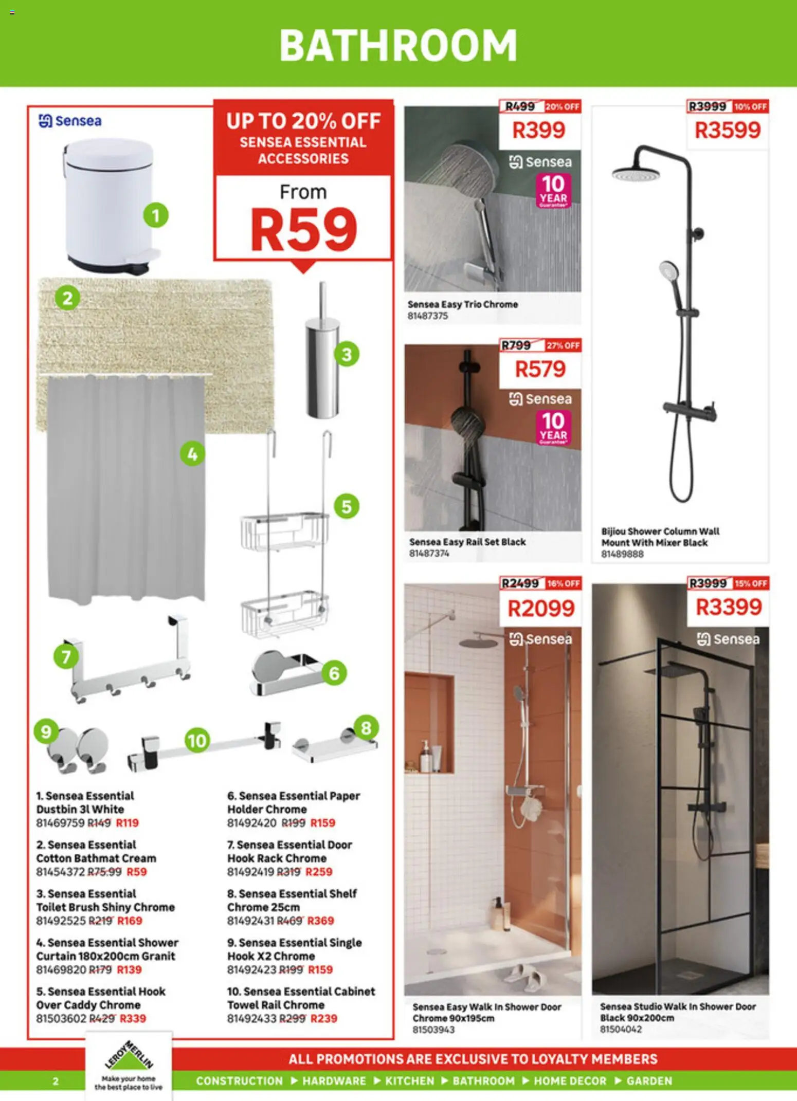 New Leroy Merlin catalogue – valid from 02.03.2026 | Page: 2 | Products: Shelf, Toilet, Brush, Cream