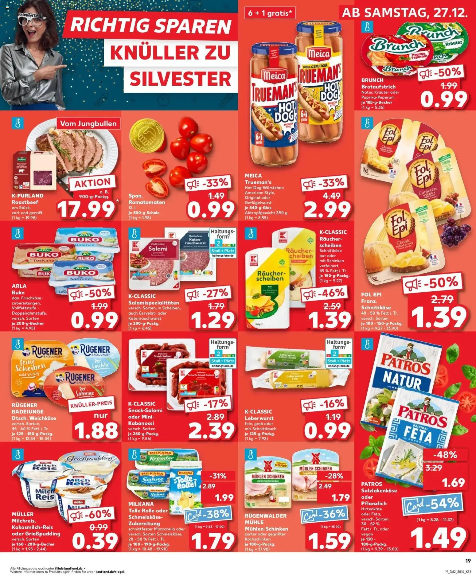 Kaufland prospekt Reichenbach Im Vogtland	 – gültig ab 28.12.2025 | Seite: 19 | Produkte: Milkana, Arla buko, Schinken, Reis