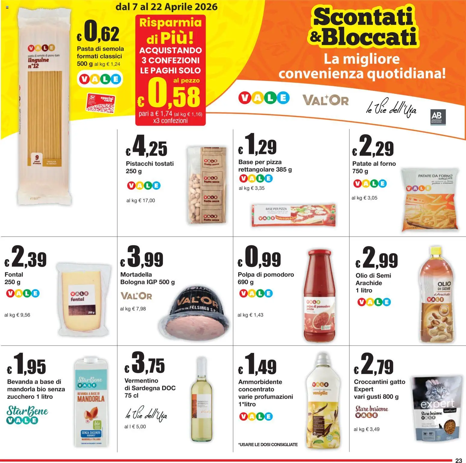 Volantino Sì con Te del 07.04.2026 | Pagina: 23 | Prodotti: Pizza, Frutta, Olio, Forno
