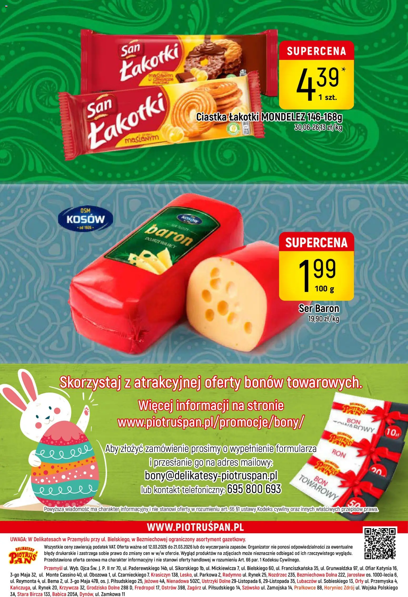 Piotruś Pan gazetka od 12.03.2026 | Strona: 28 | Produkty: Delikatesy, Ser, Ciastka