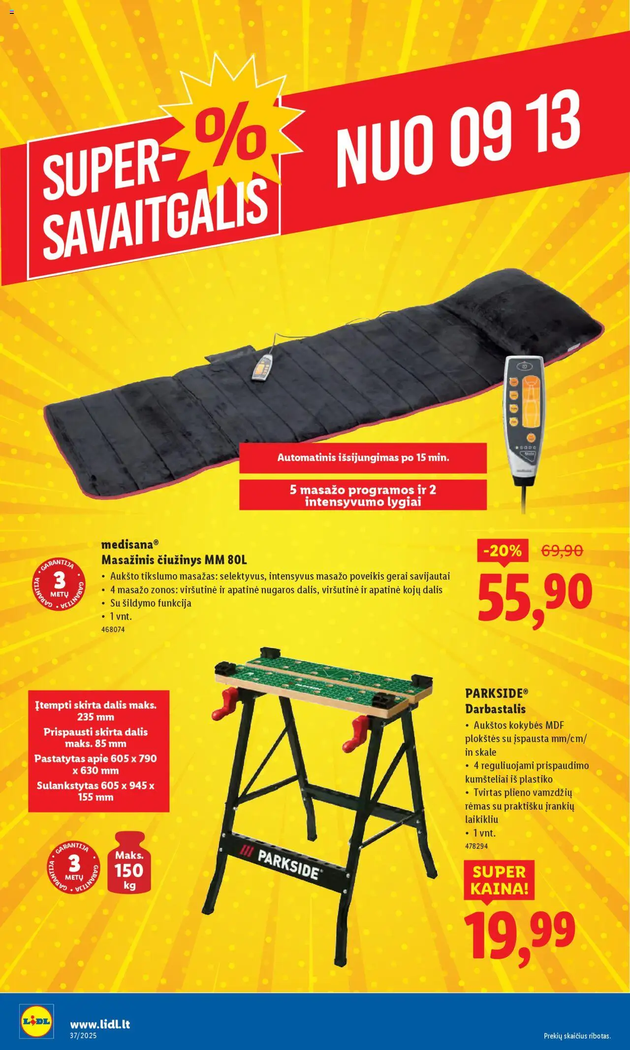 LIDL akcijos nuo 08.09.2025 | Puslapis: 40 | Prekių: Čiužinys