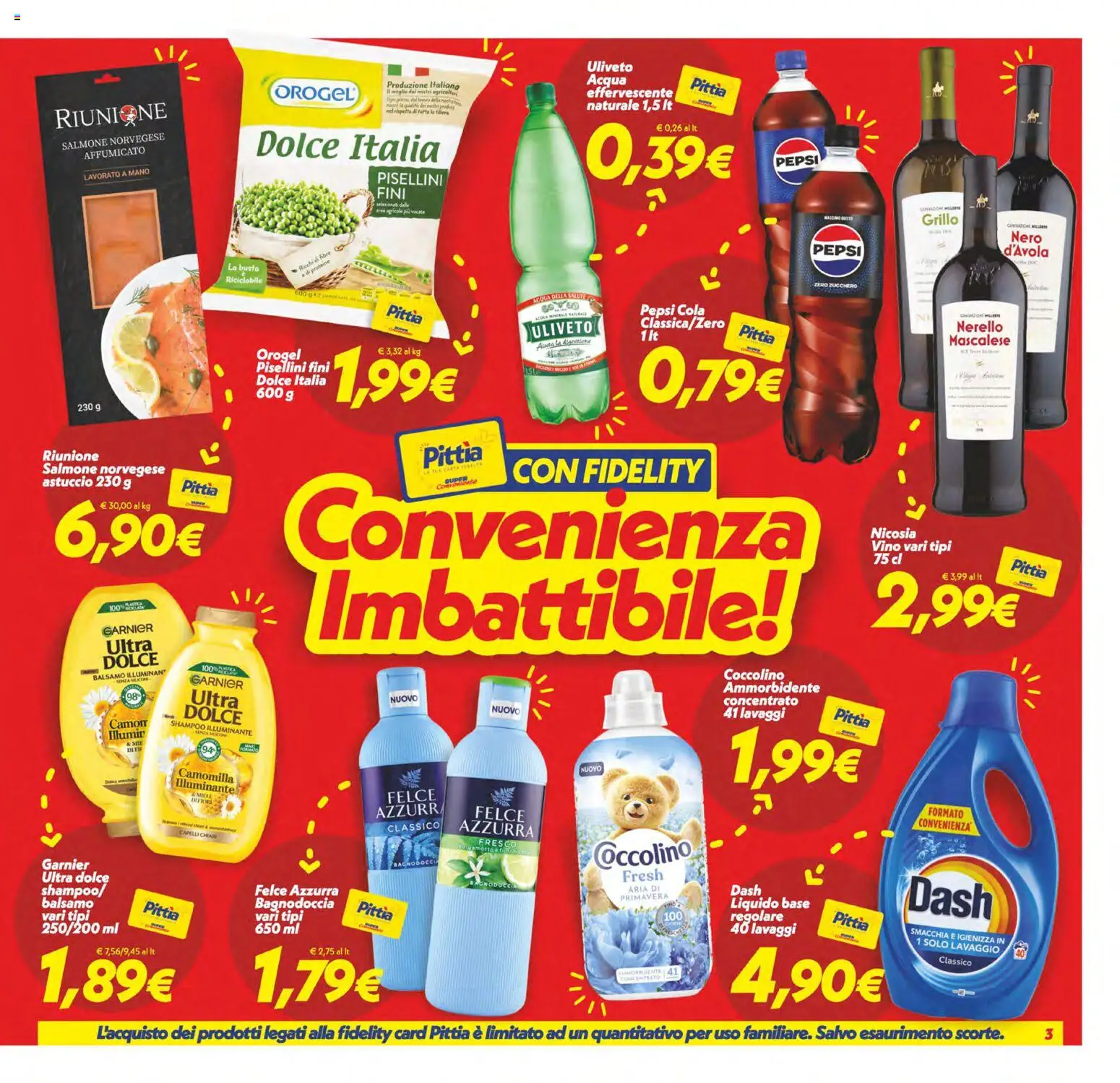 Volantino SuperConveniente del 05.12.2025 | Pagina: 3 | Prodotti: Shampoo, Acqua, Zucchero, Pepsi