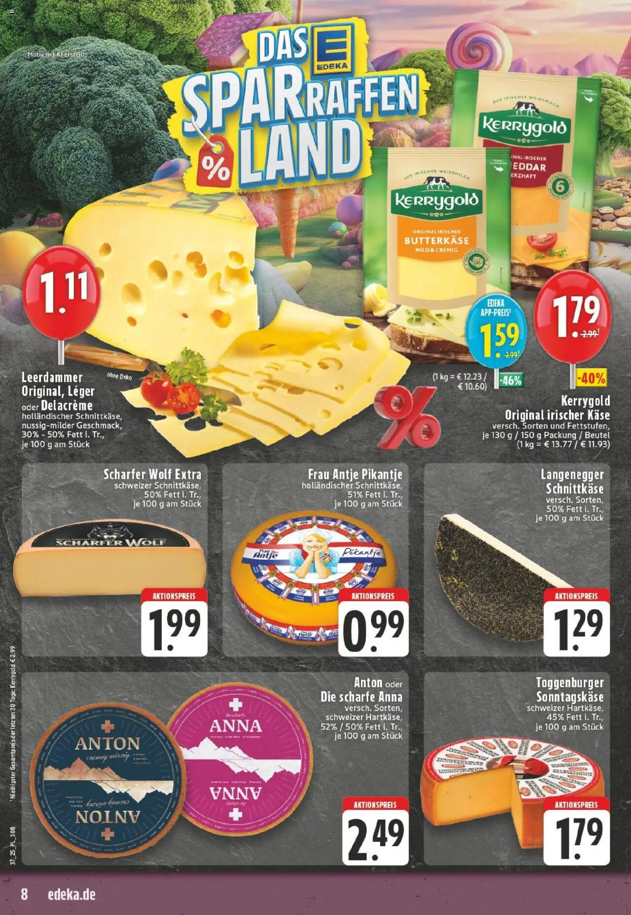Edeka prospekt Xanten	 – gültig ab 07.09.2025 | Seite: 8 | Produkte: Butter, Käse, Leerdammer