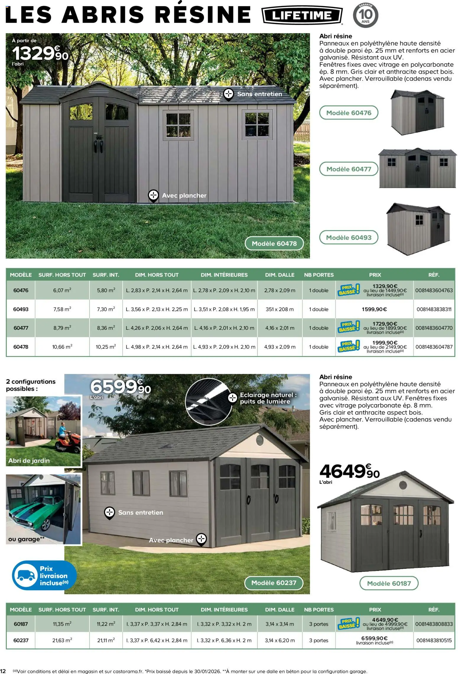 {H1} | Page: 12 | Produits: Portes, Abri de jardin