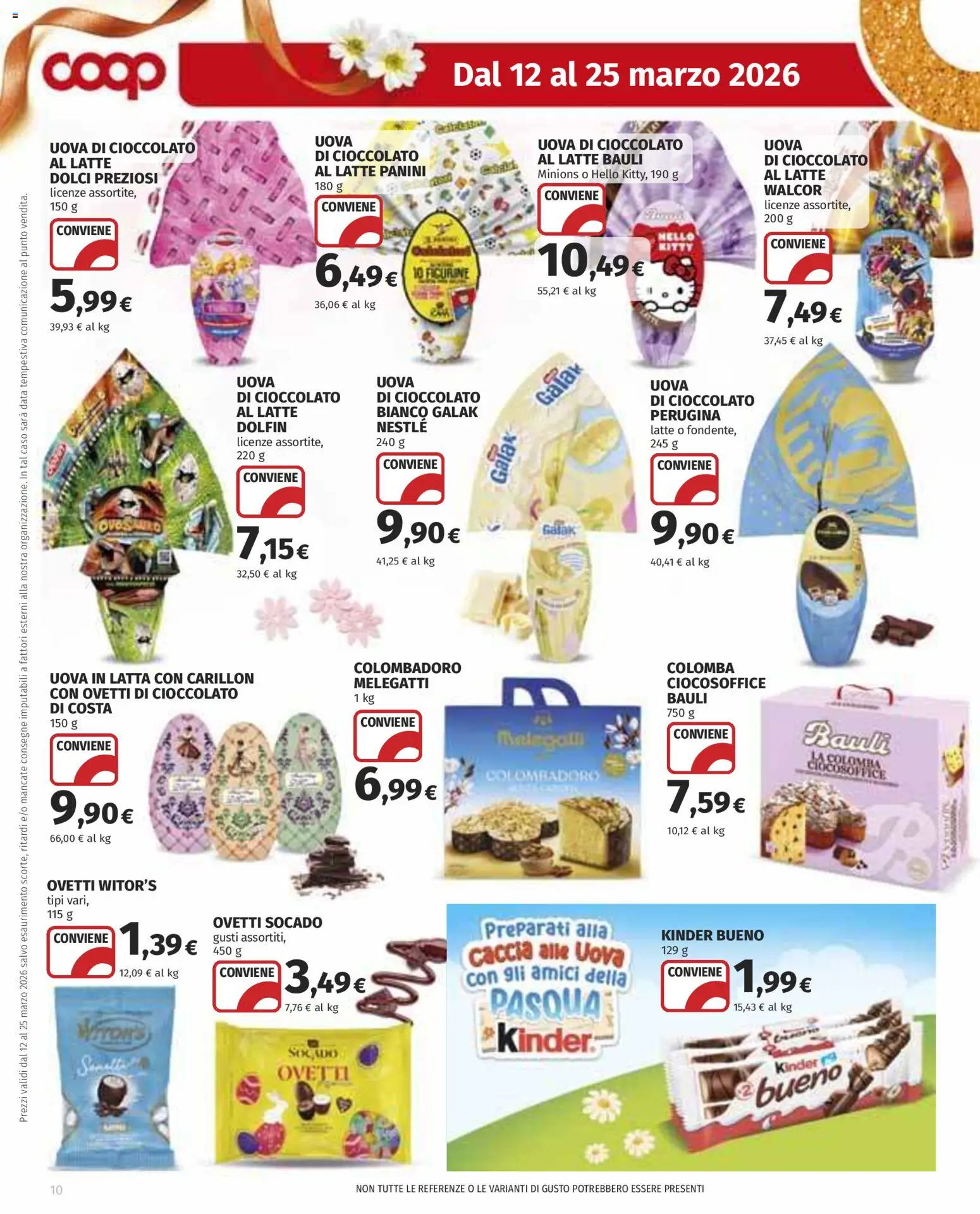 Volantino COOP del 12.03.2026 | Pagina: 10 | Prodotti: Uova, Cioccolato, Latte, Data