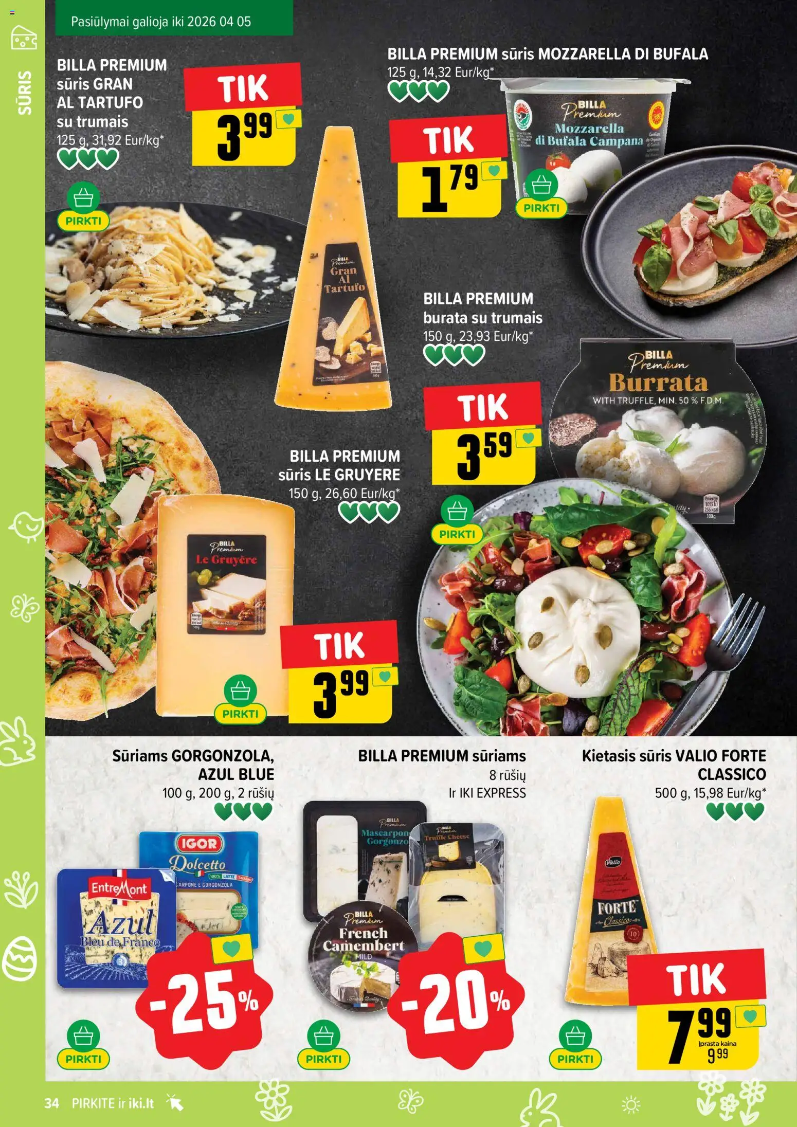IKI akcijos nuo 23.03.2026 | Puslapis: 34 | Prekių: Sūris
