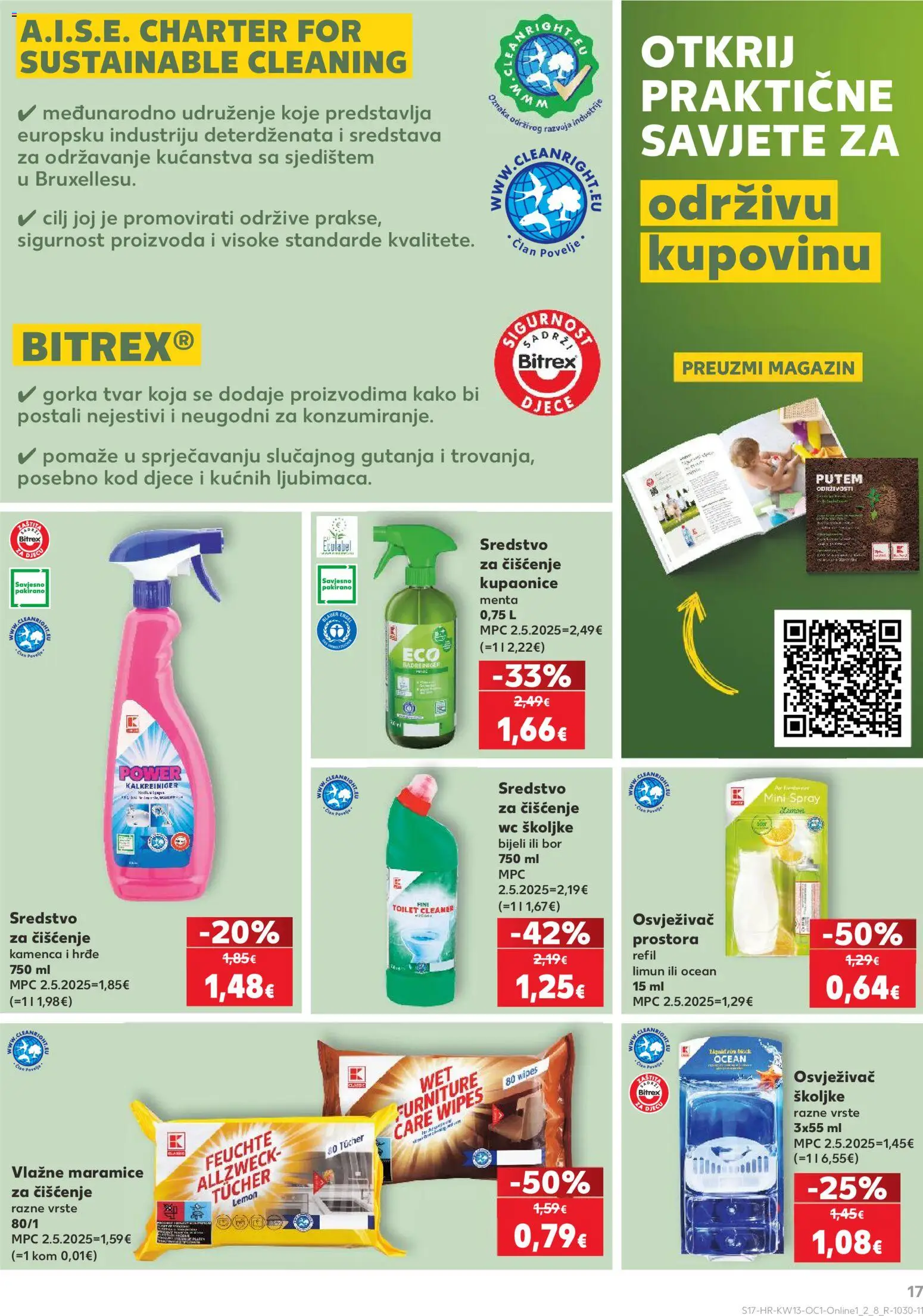 Kaufland HR akciós ujság - amely érvényes a következő dátumtól: 25.03.2026 | Oldal: 17 | Termékek: WC, Bor