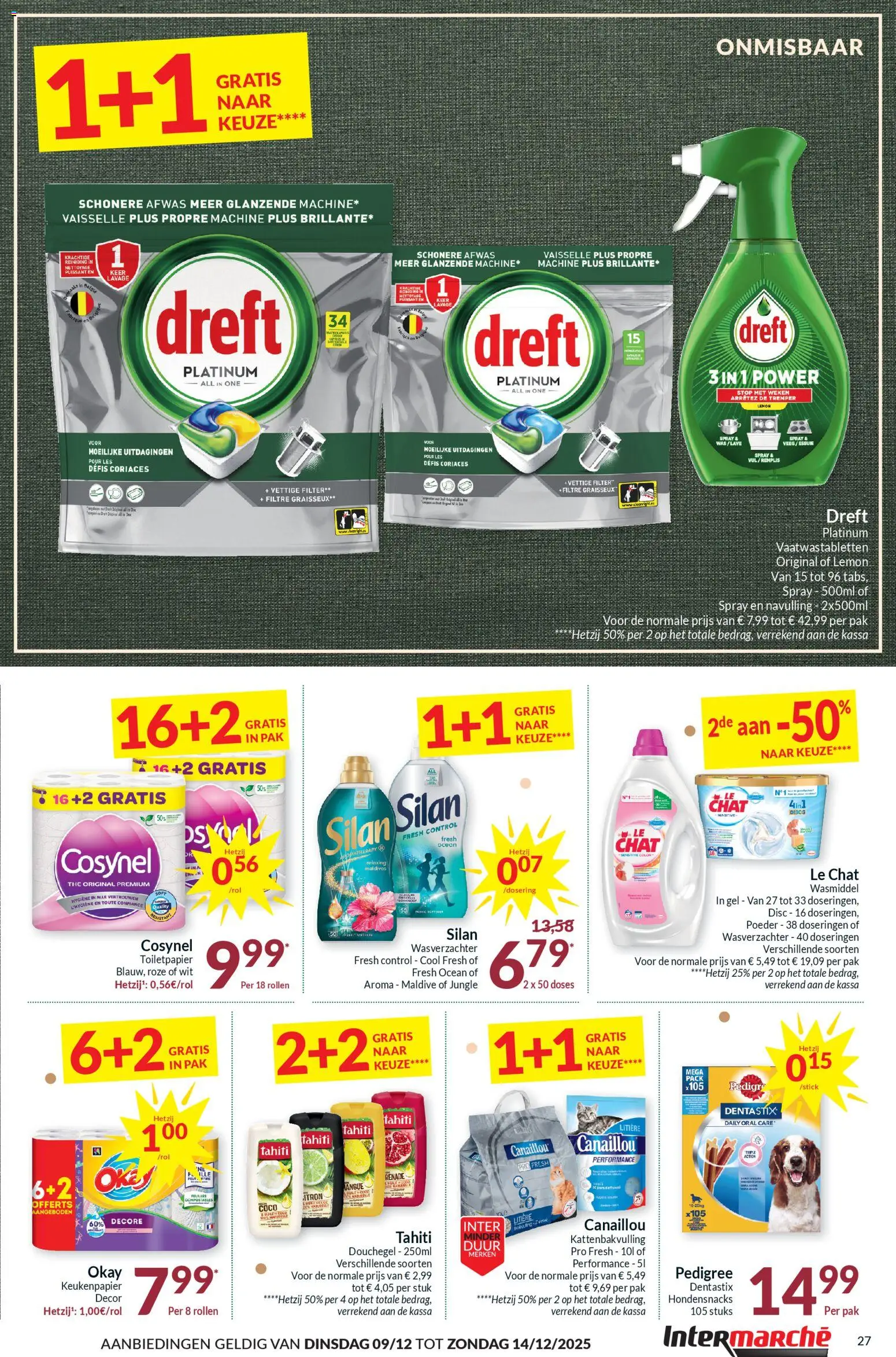 {H1} | Pagina: 27 | Producten: Gel, Toiletpapier, Poeder, Wasverzachter