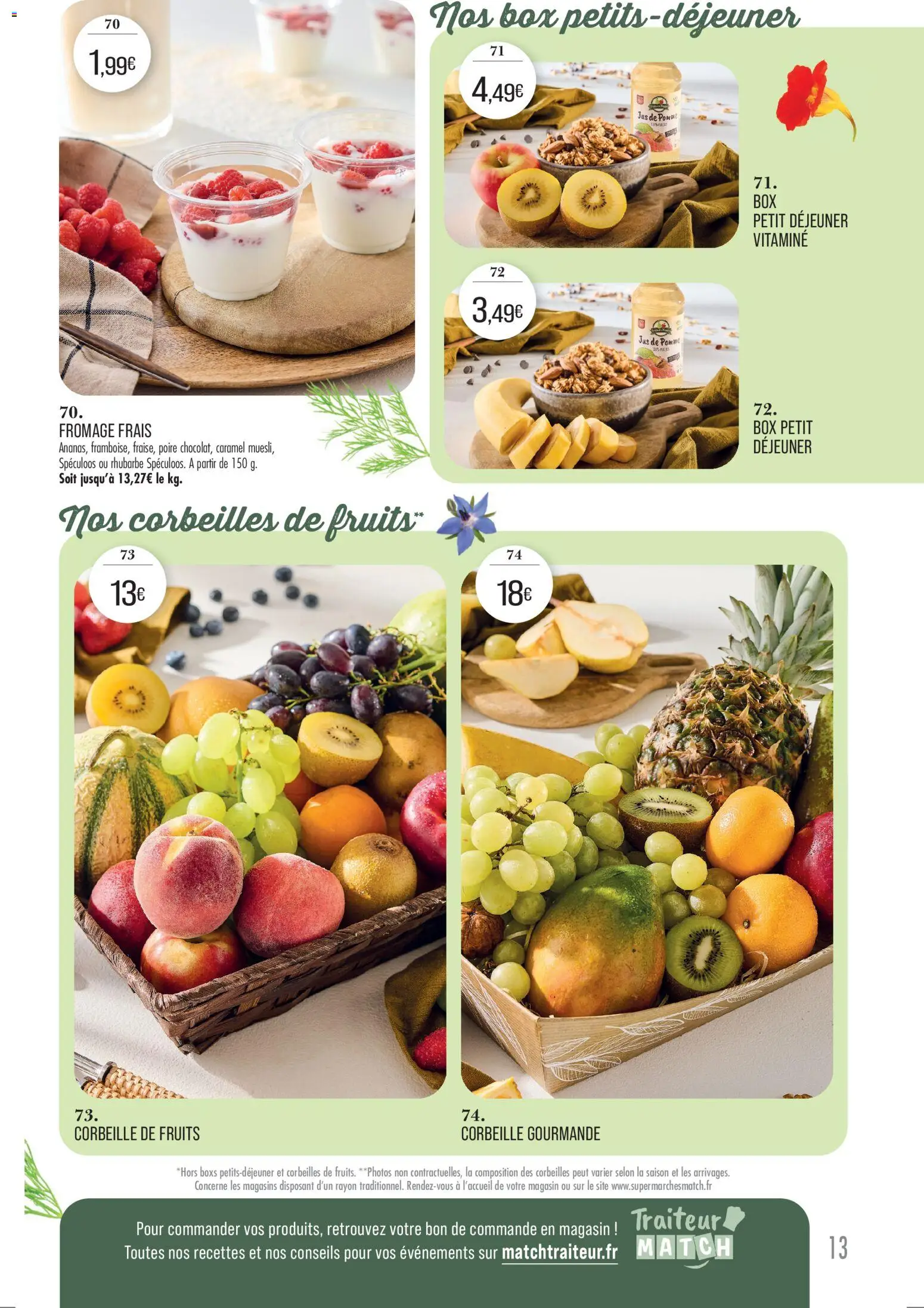 {H1} | Page: 13 | Produits: Poire, Rhubarbe, Spéculoos, Fromage frais