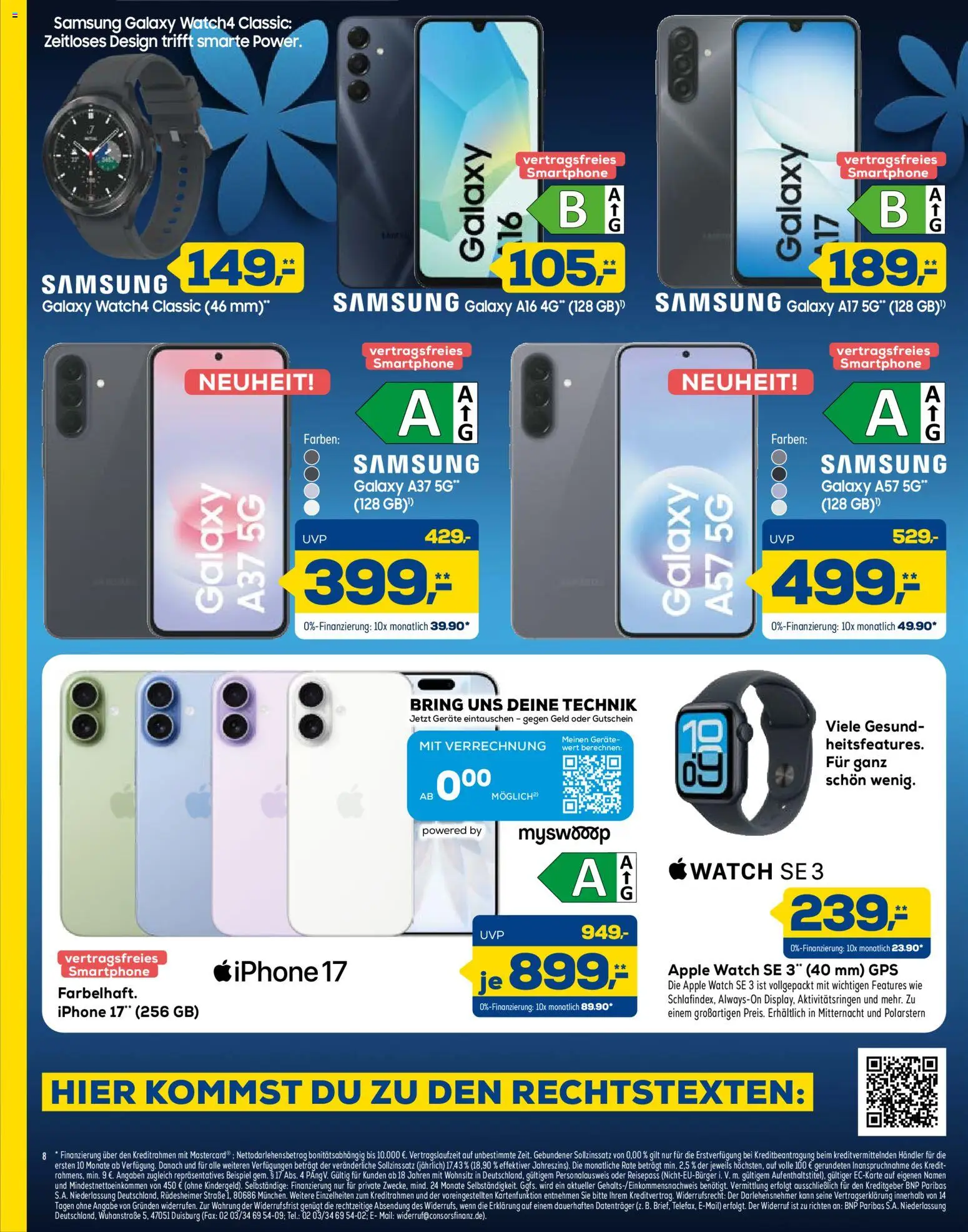Euronics Prospekt 	 – gültig ab 04.04.2026 | Seite: 8 | Produkte: Apple watch, Samsung, Iphone, Apple