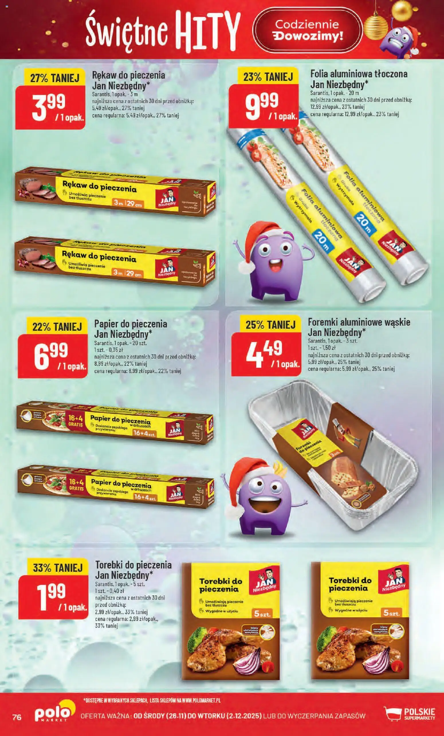 POLOmarket Black Friday od 26.11.2025 | Strona: 76 | Produkty: Papier do pieczenia, Torebki