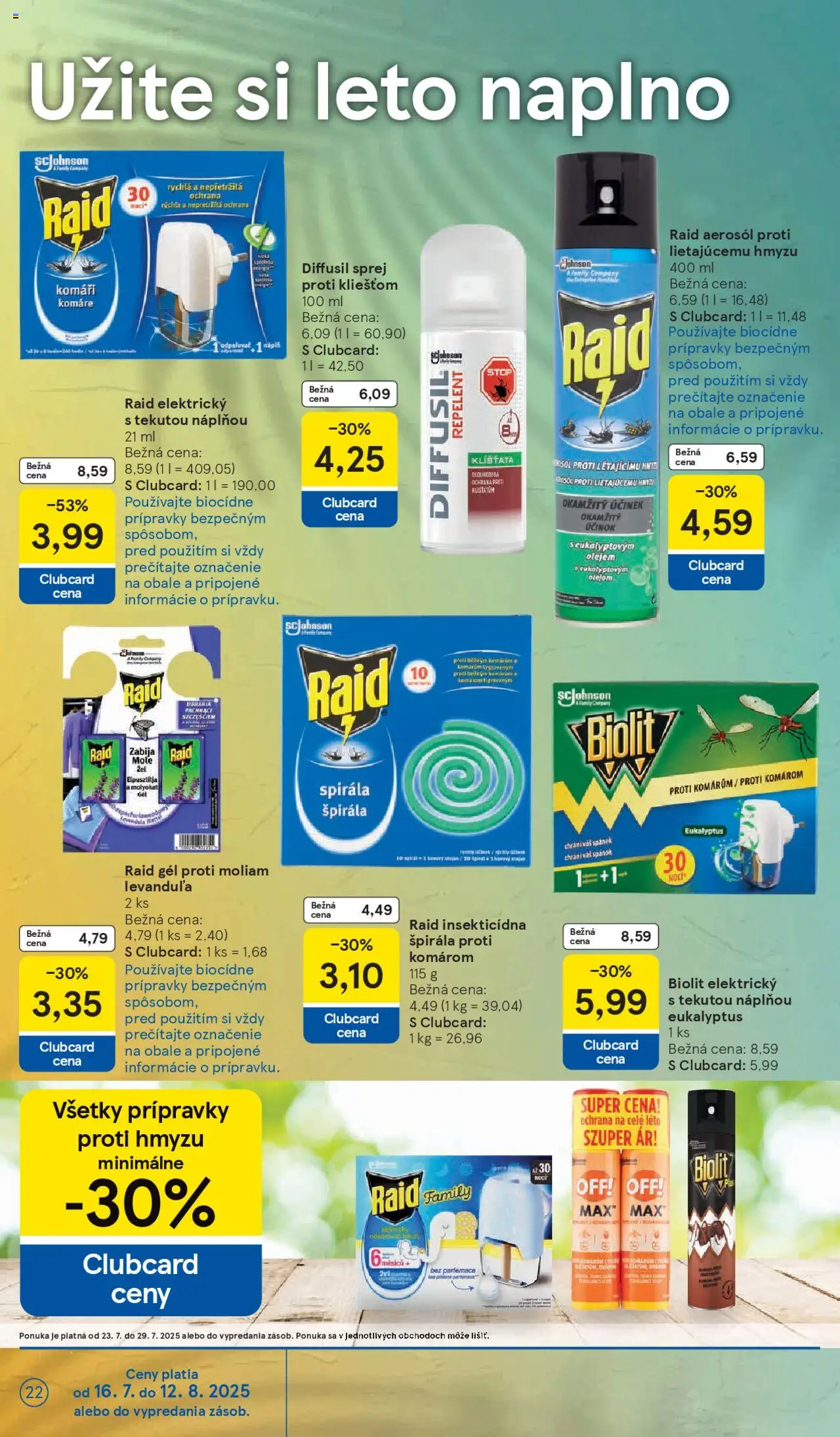 Tesco Supermarket - leták │ platný od 23.07.2025 | Strana: 22 | Produkty: Raid