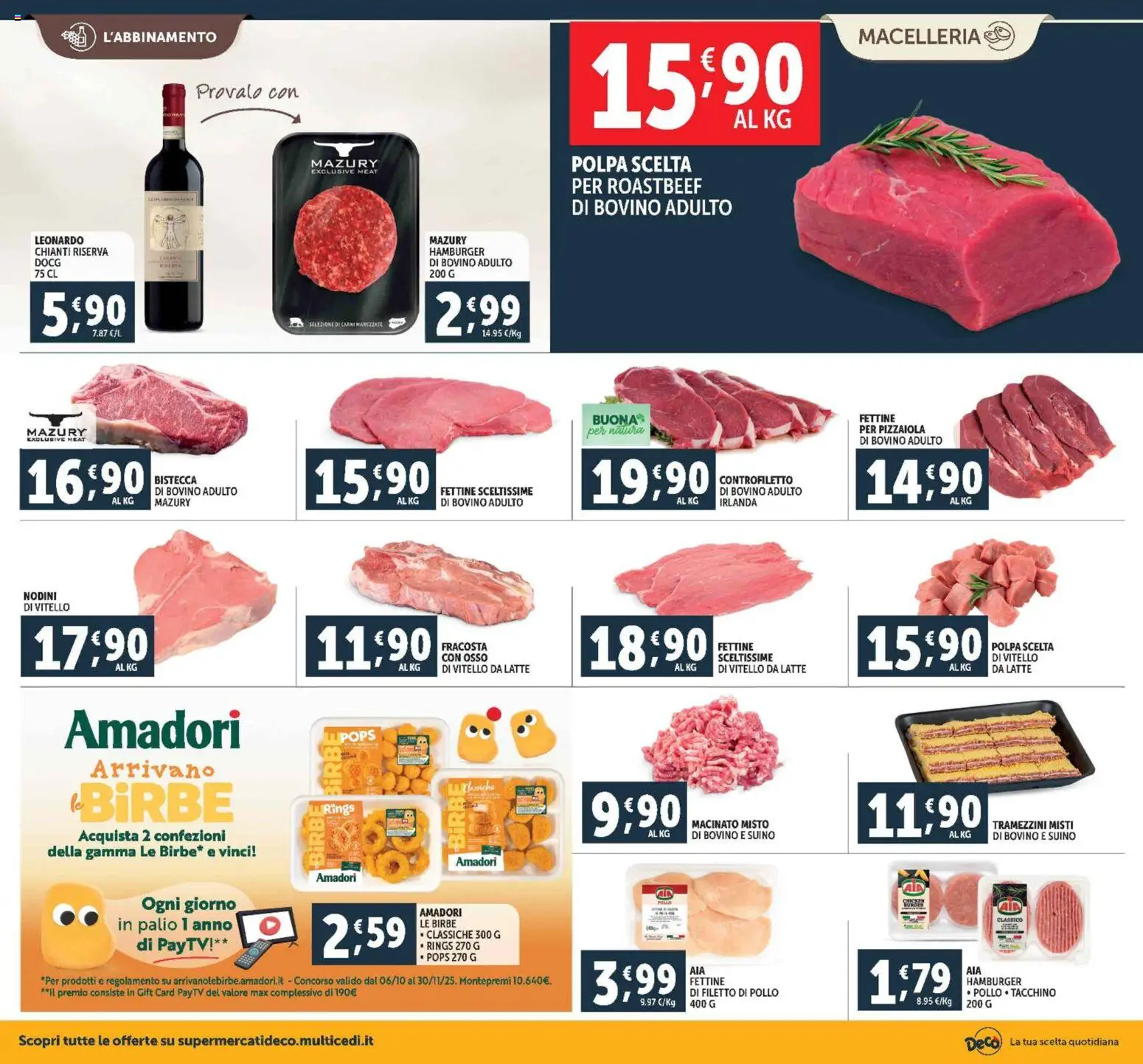 Volantino Decò del 28.10.2025 | Pagina: 4 | Prodotti: Bovino, Pollo, Suino, Latte