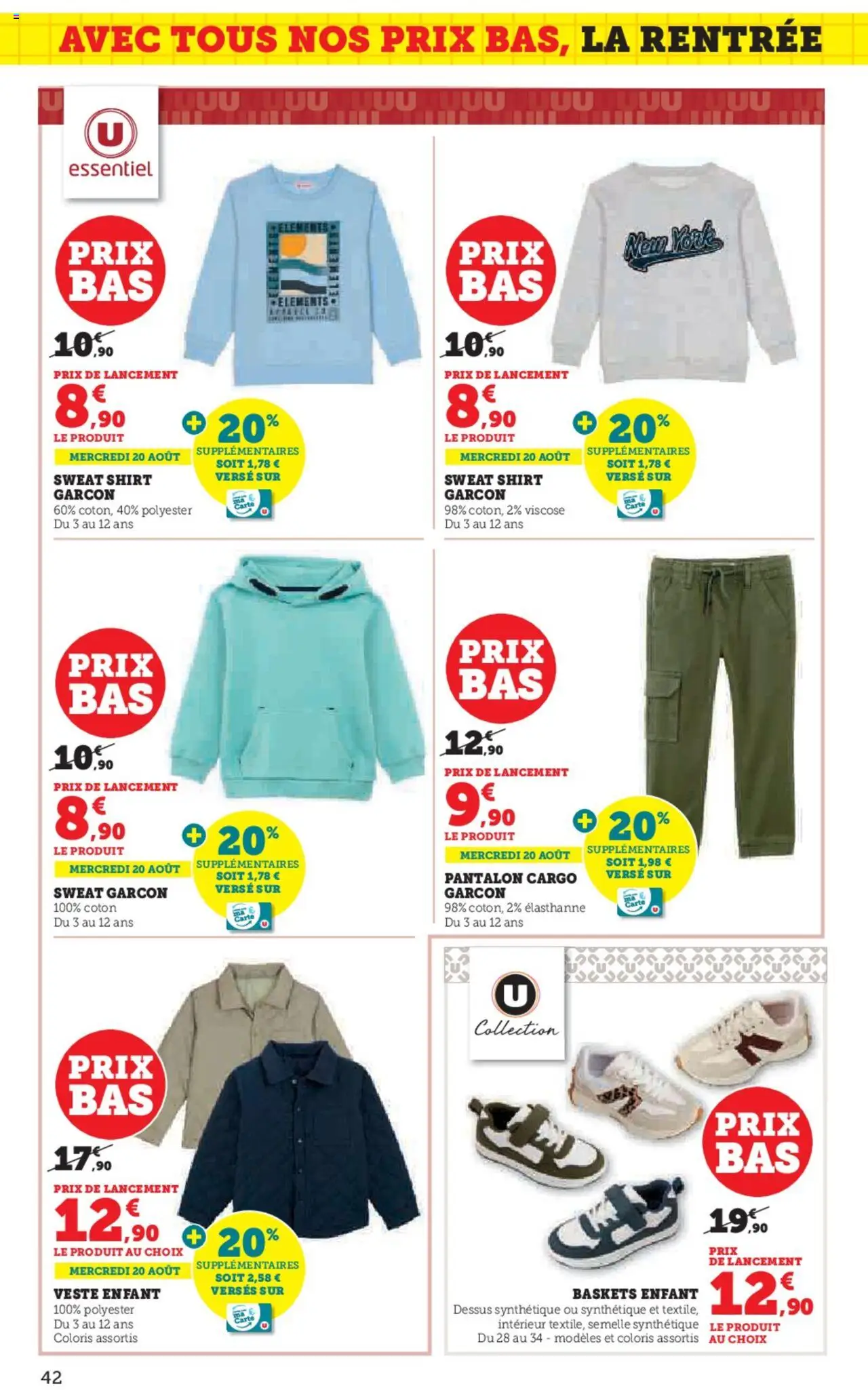  | Page: 42 | Produits: Coton, Veste, Pantalon, Baskets