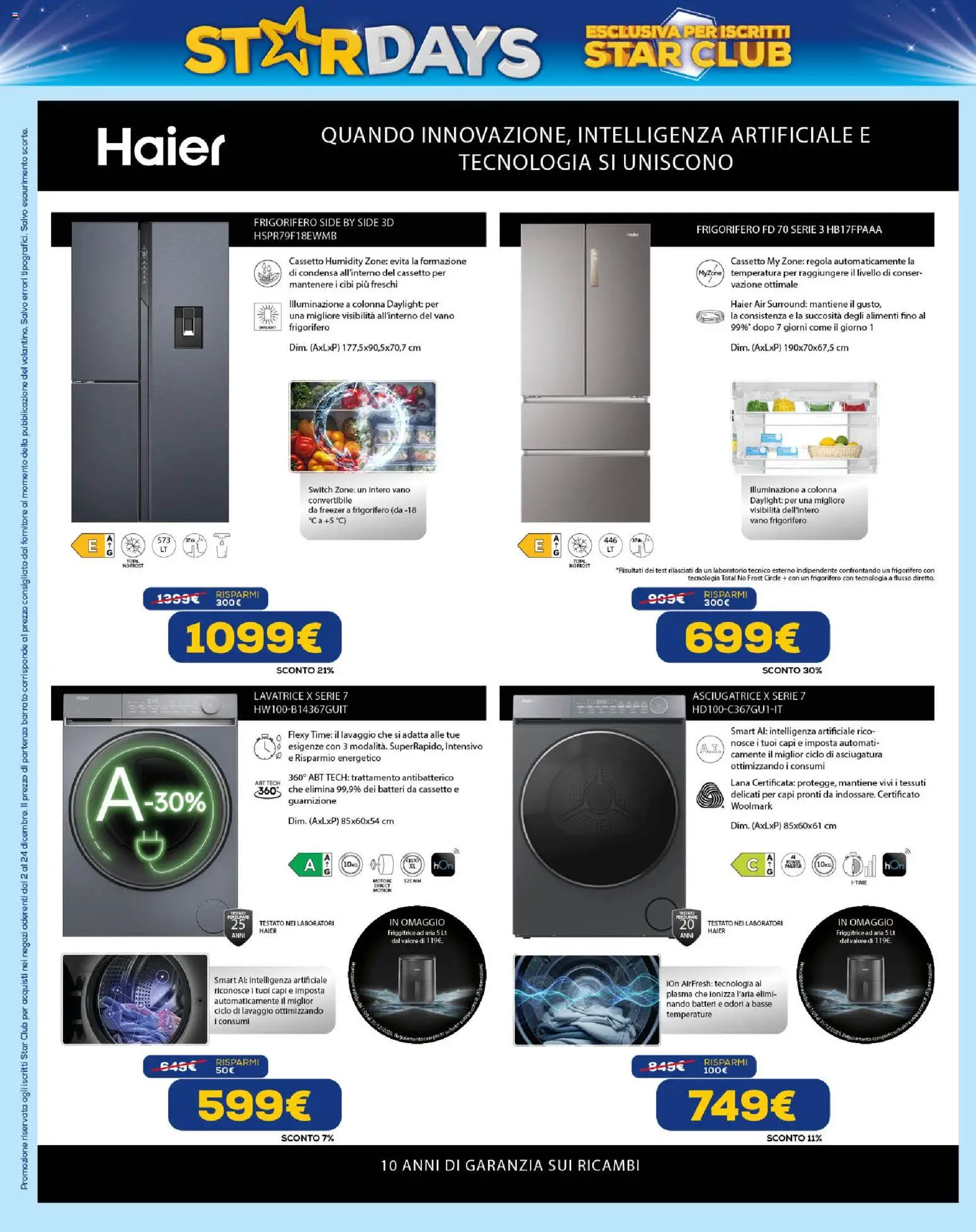 Volantino Euronics del 02.12.2025 | Pagina: 12 | Prodotti: Lavatrice, Asciugatrice, Frigorifero, Friggitrice