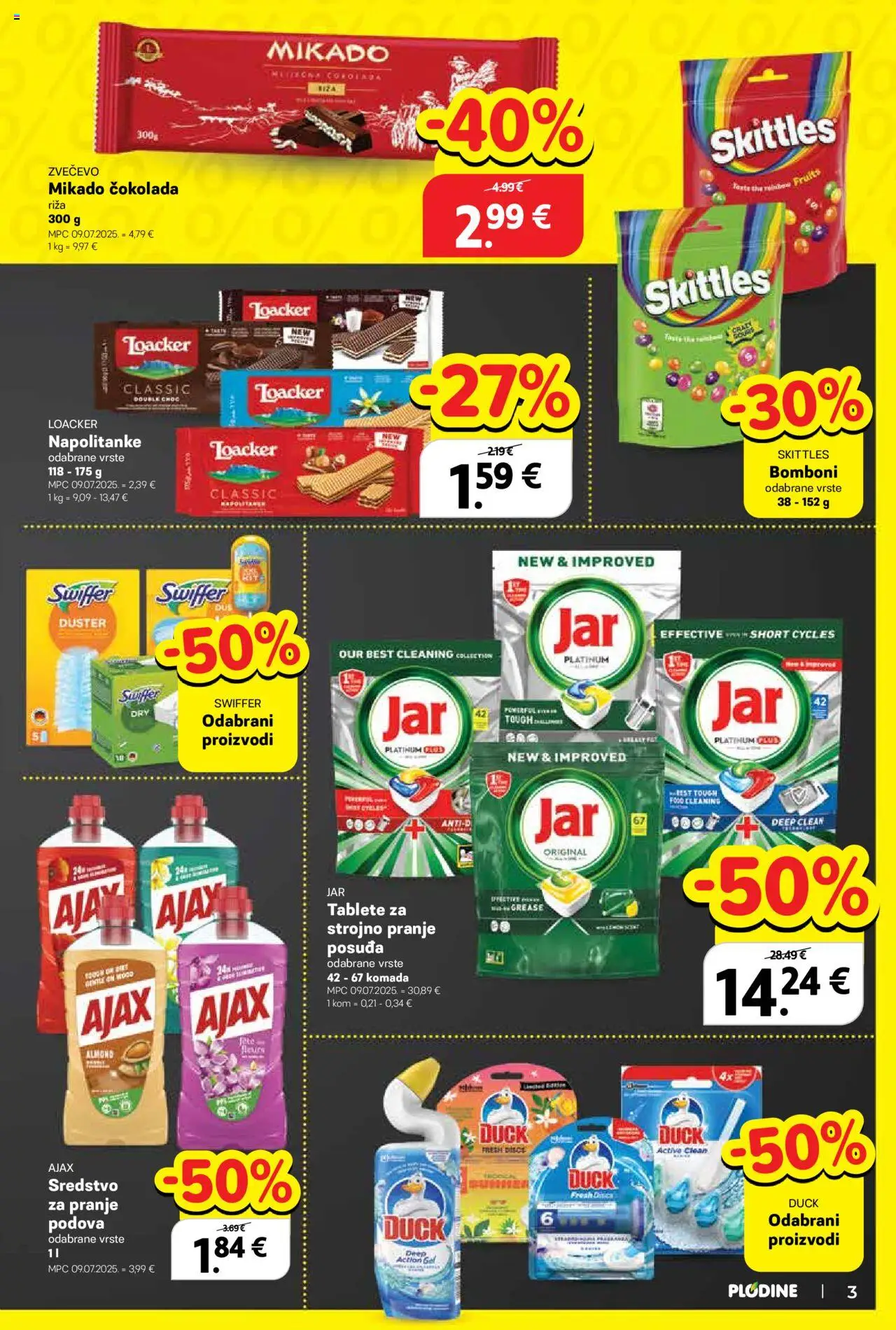 Plodine katalog | vrijedi od 10.09.2025 | Stranica: 3 | Proizvodi: Riža, Bomboni, Napolitanke, Ajax