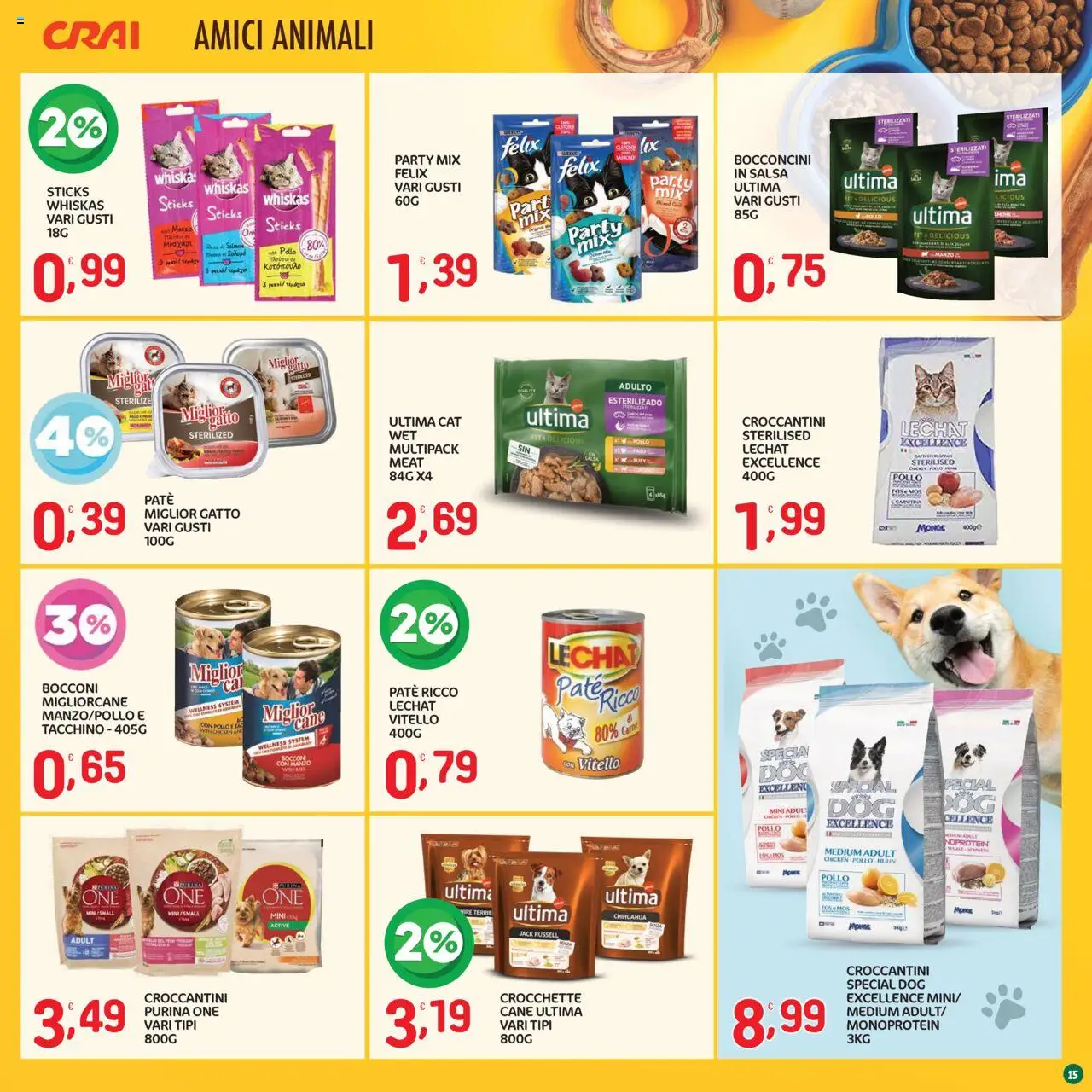 Volantino CRAI del 21.08.2025 | Pagina: 15 | Prodotti: Paté, Salmone, Manzo, Crocchette