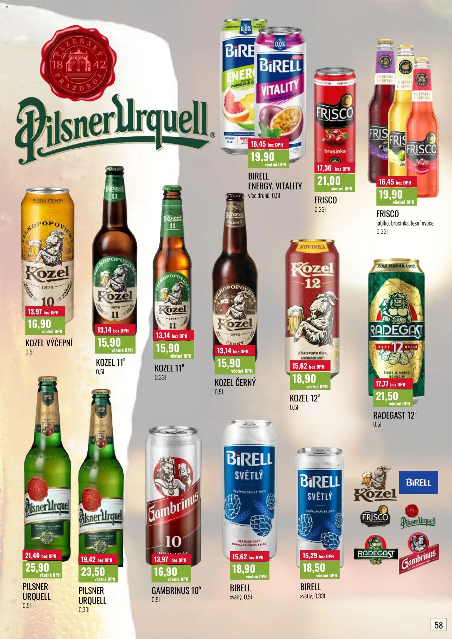 Ratio leták od 01.04.2026 | Strana: 59 | Produkty: Prazdroj, Kozel černý, Pilsner, Radegast