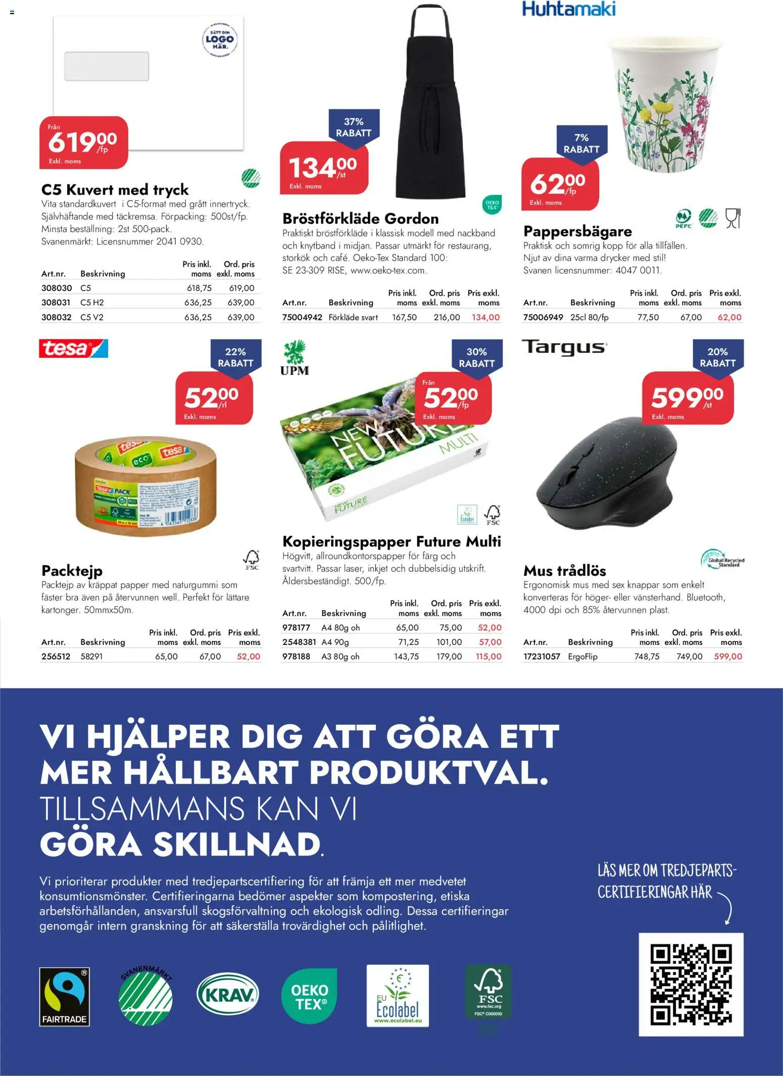 Lyreco reklamblad aktuell från 06.04.2026 | Sida: 35 | Produkter: Packtejp, Papper, Kuvert, Mus