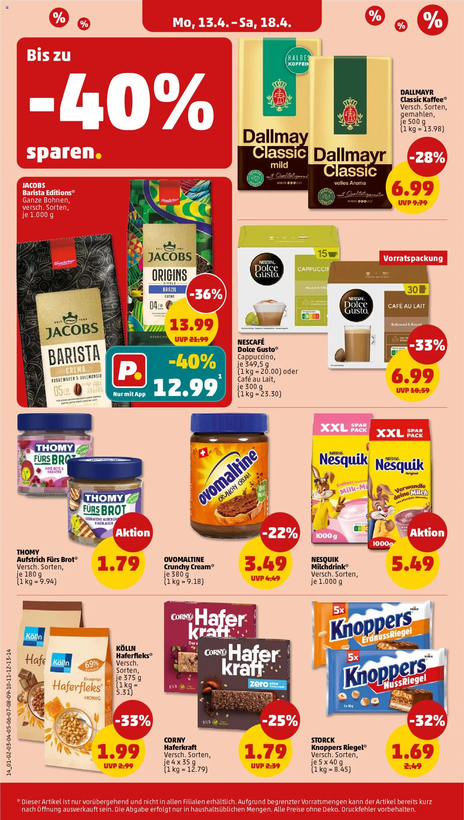 Penny Prospekt 	 – gültig ab 13.04.2026 | Seite: 18 | Produkte: Nescafe, Nesquik, Knoblauch, Dolce gusto