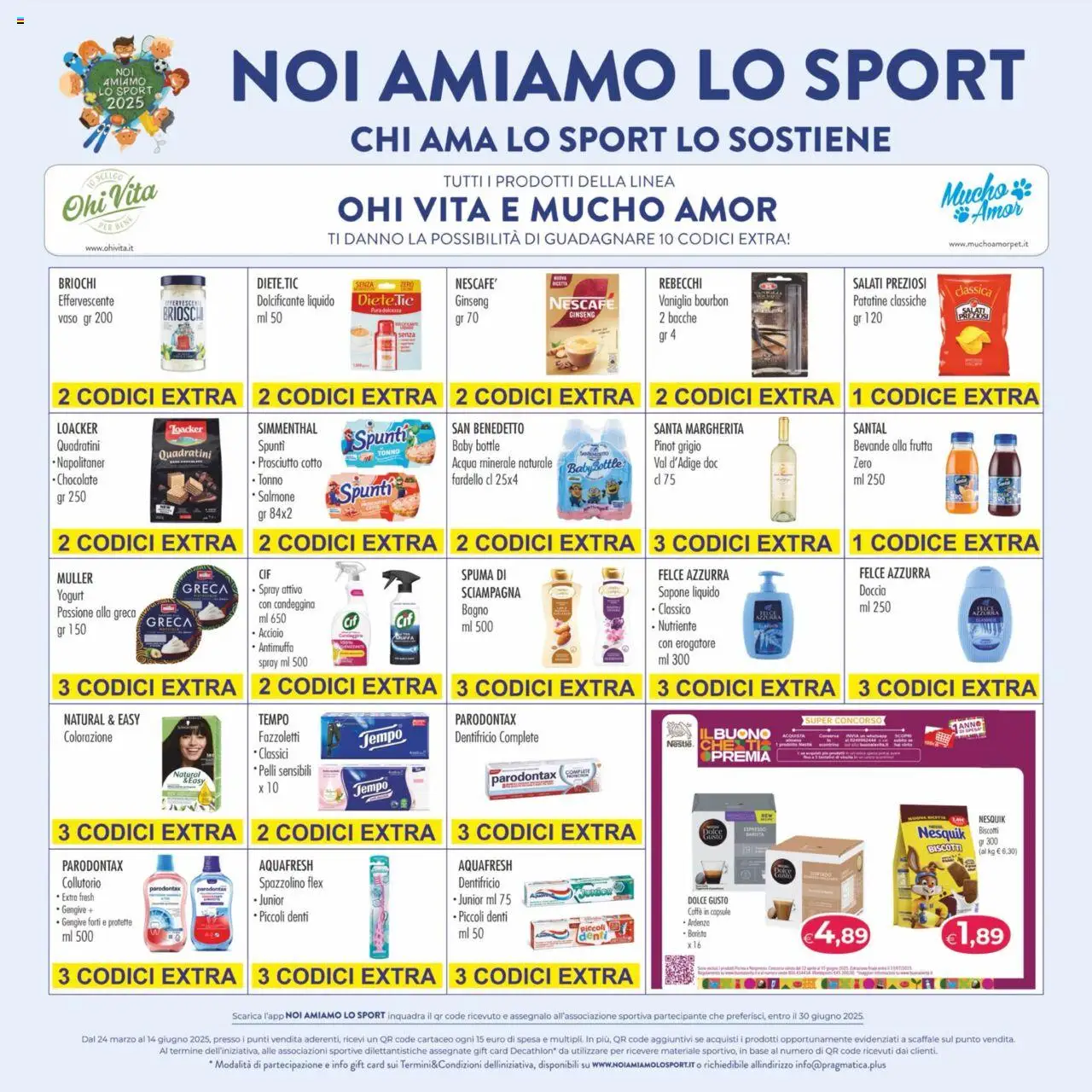Volantino MerSi Supermercati del 04.06.2025 | Pagina: 7 | Prodotti: Candeggina, Biscotti, Acqua, Prosciutto