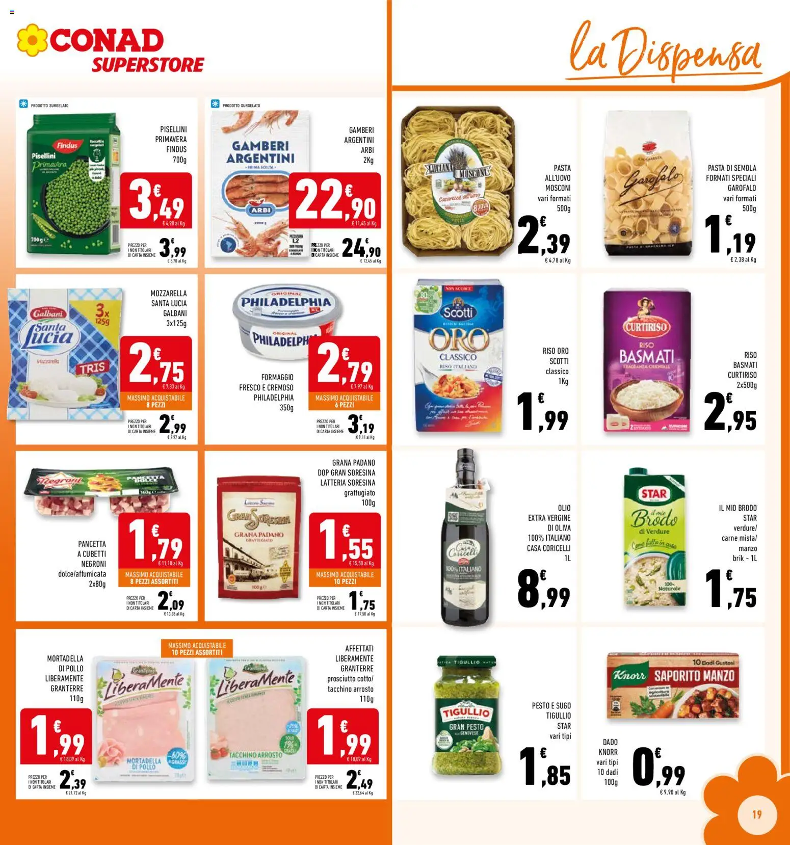 Volantino Conad del 25.03.2026 | Pagina: 19 | Prodotti: Riso, Manzo, Pasta, Sugo