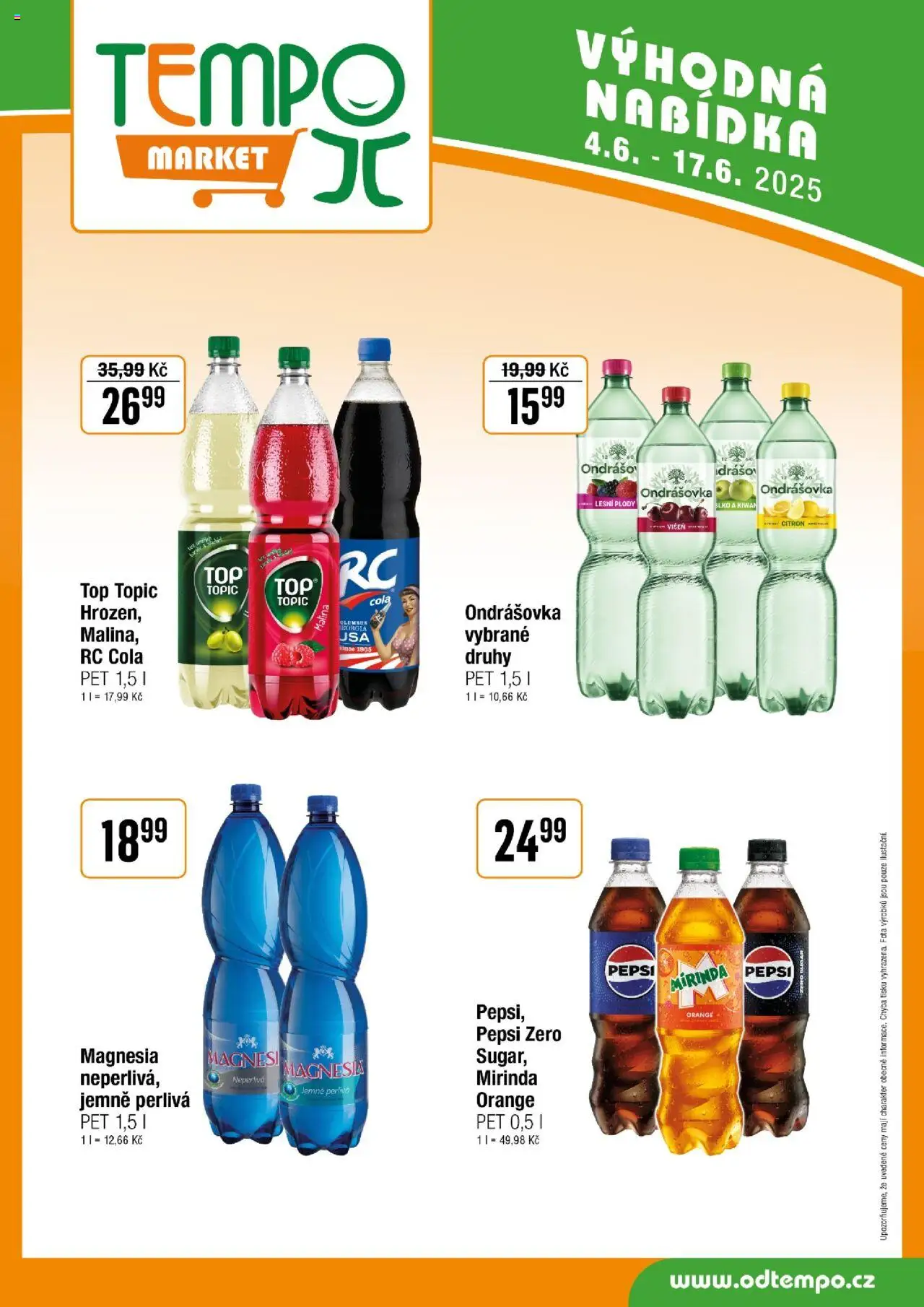 Tempo leták od 04.06.2025 | Strana: 12 | Produkty: Ondrášovka, Magnesia, Citron, Cola