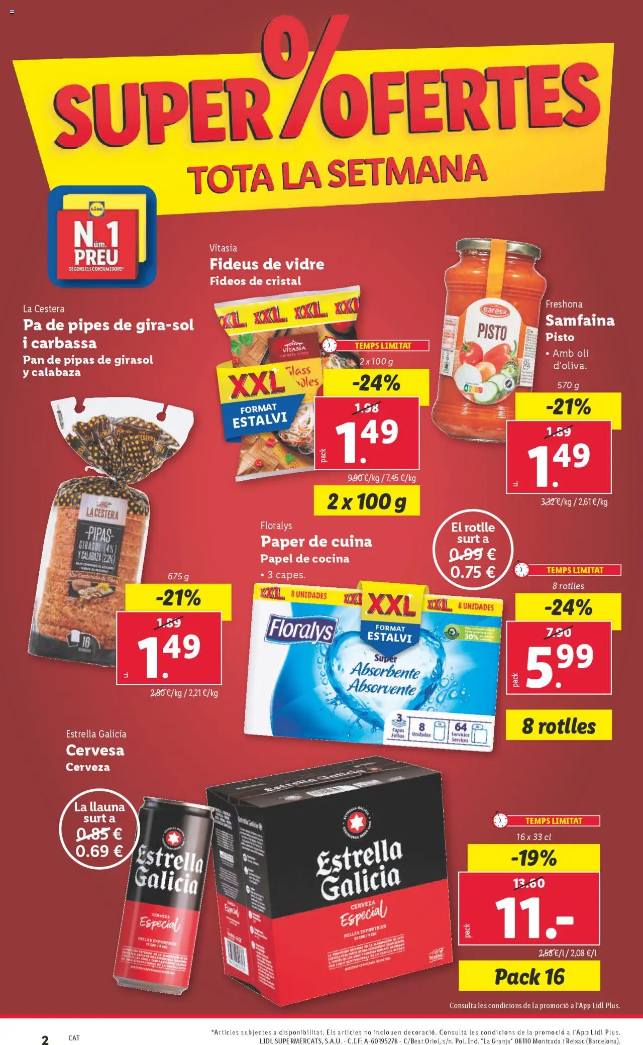 Lidl catálogo BCN │ válido desde el 02.06.2025 | Página: 2 | Productos: Παραθυρόφυλλο, Pan, Fideos, Cocina
